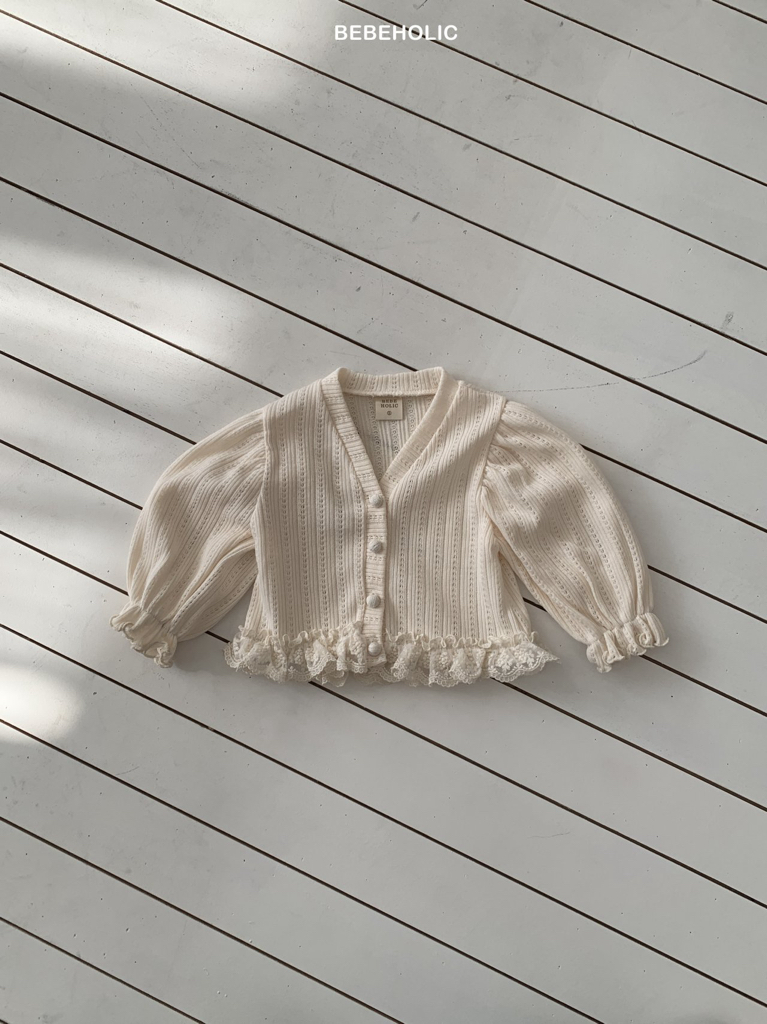🌸預訂 韓國直送🌸🇰🇷BEBEHOLIC兩色蕾絲花邊束袖開襟外套