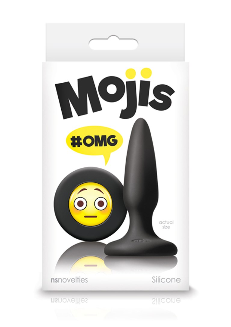 NS Novelties - Mojis OMG 迷你後庭塞 - 黑色 照片-2