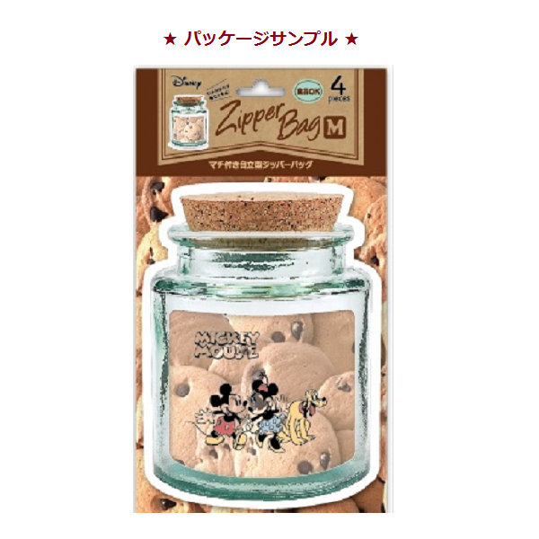 [現貨] [日本直送] 米奇米妮 ZIPPER BAG M SIZE 4枚 {TF061696}