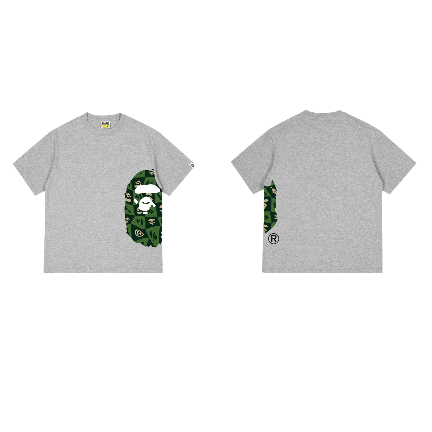 Bape Distortion Side Big Ape Head Tee
