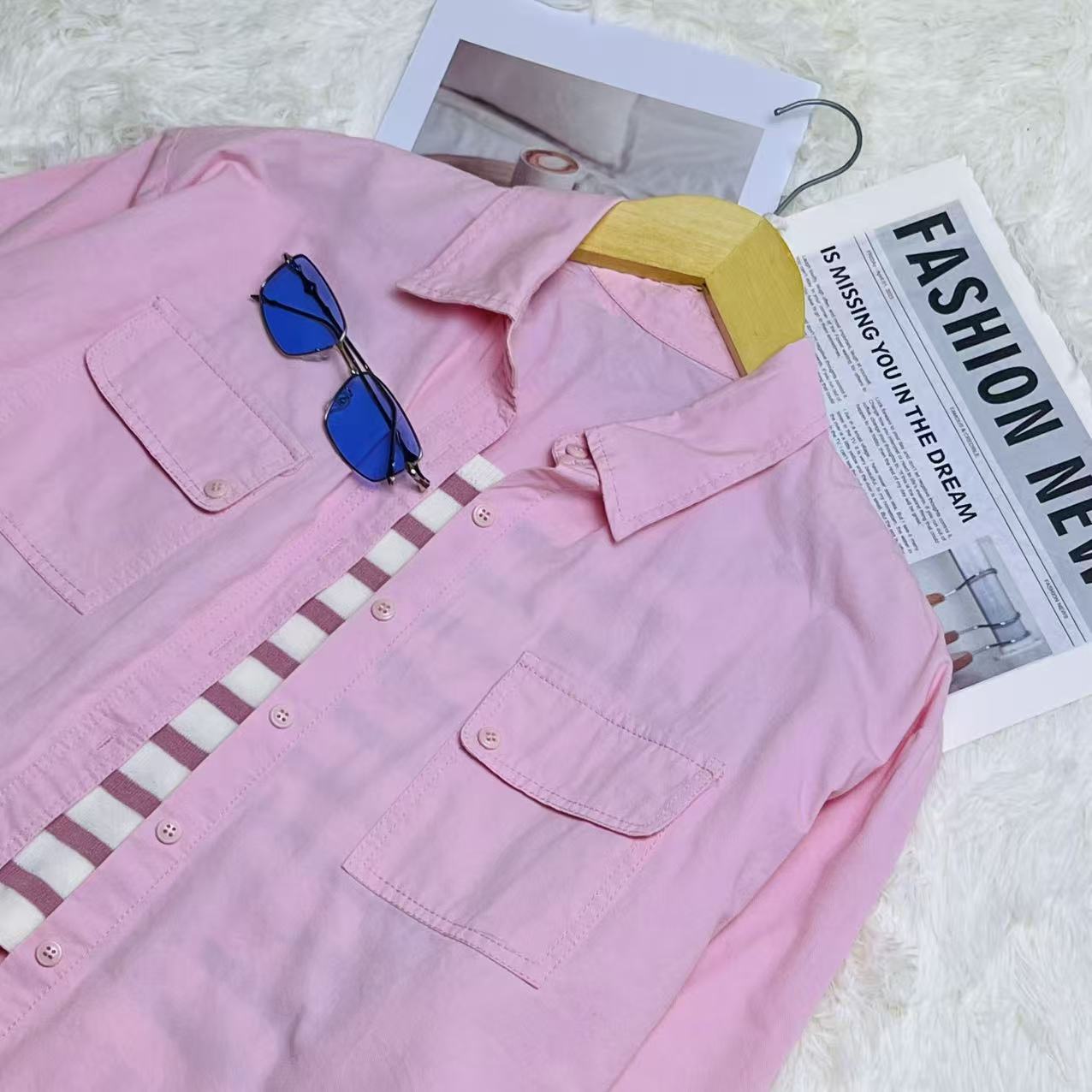 CC2001#82578 [Minimalist Pocket Shirt] Effortless Everyday Style