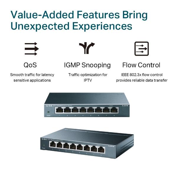 TP-Link TL-SG108 8-Port Gigabit Desktop Switch