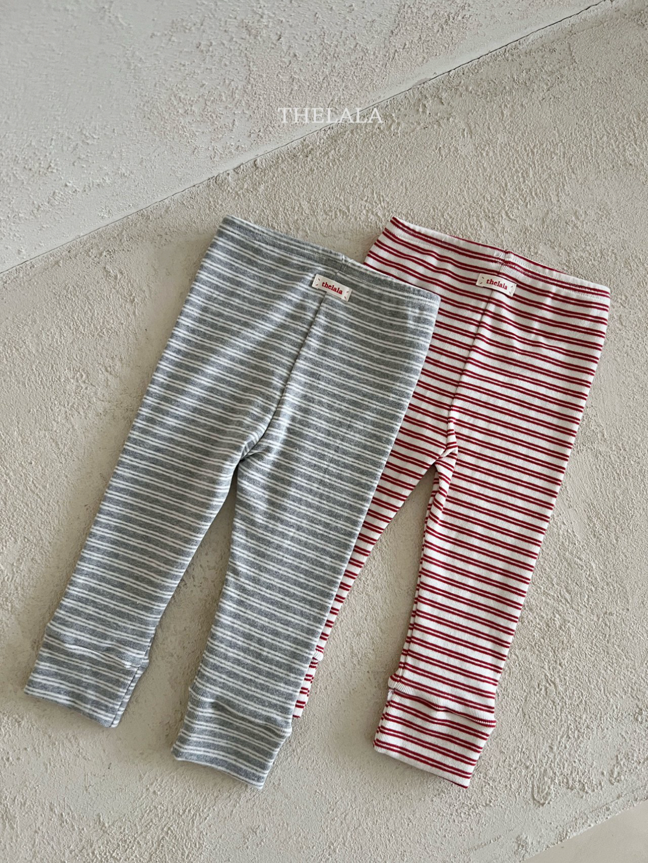 🌸預訂 韓國直送🌸🇰🇷THELALA兩色標籤條紋打底褲