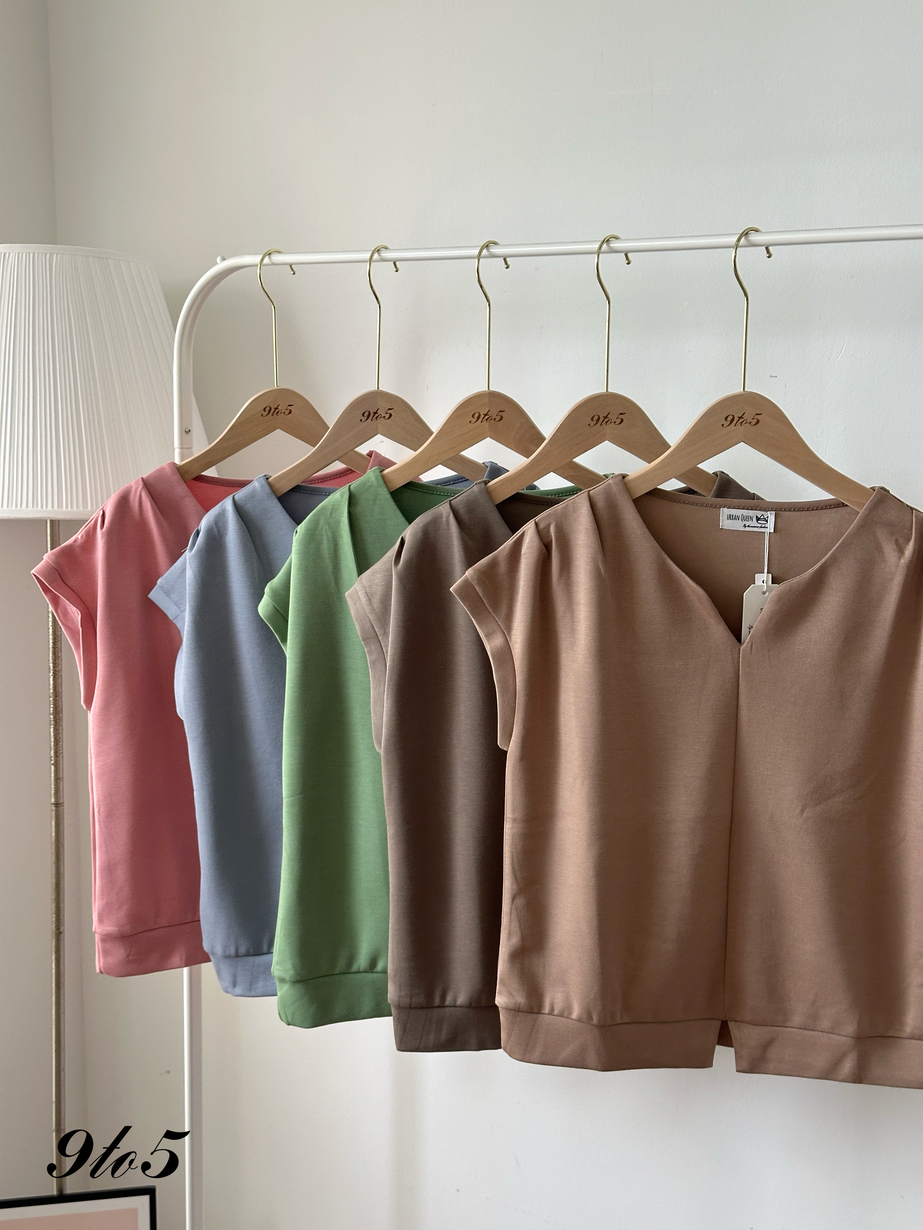 T4262 Cape Sleeve V Neck Top - 5 Colors 