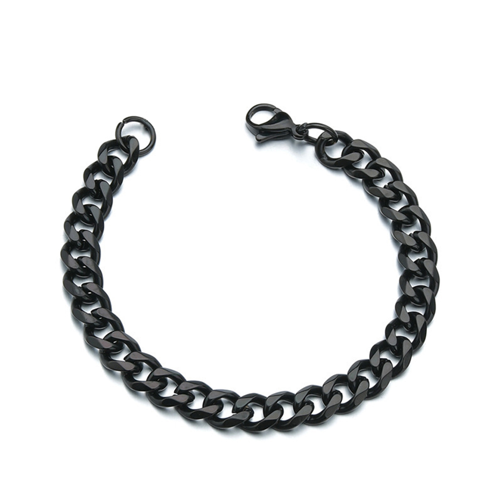 古巴手鏈 鋼色/黑色 PC3866