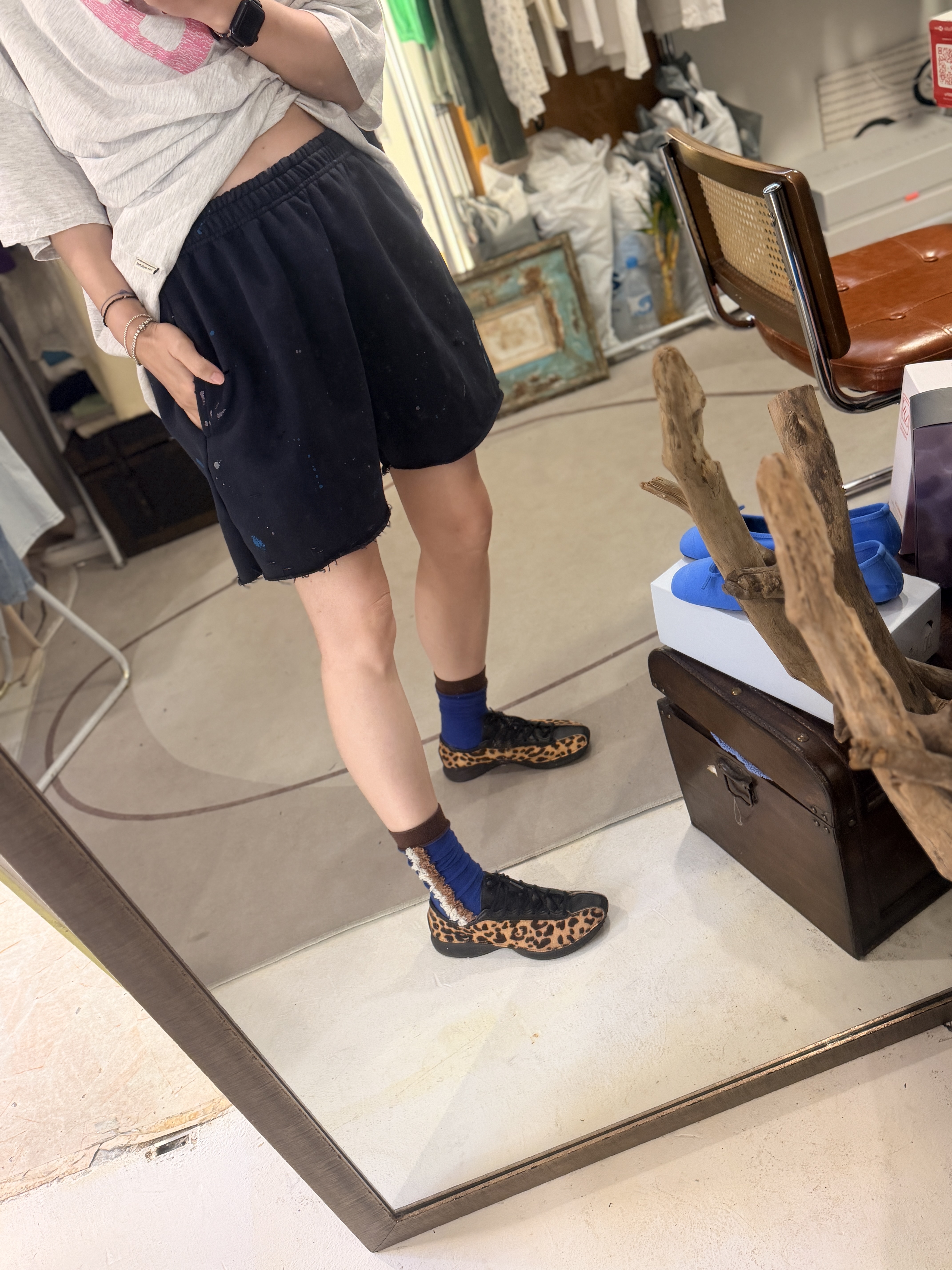Ink cotton shorts