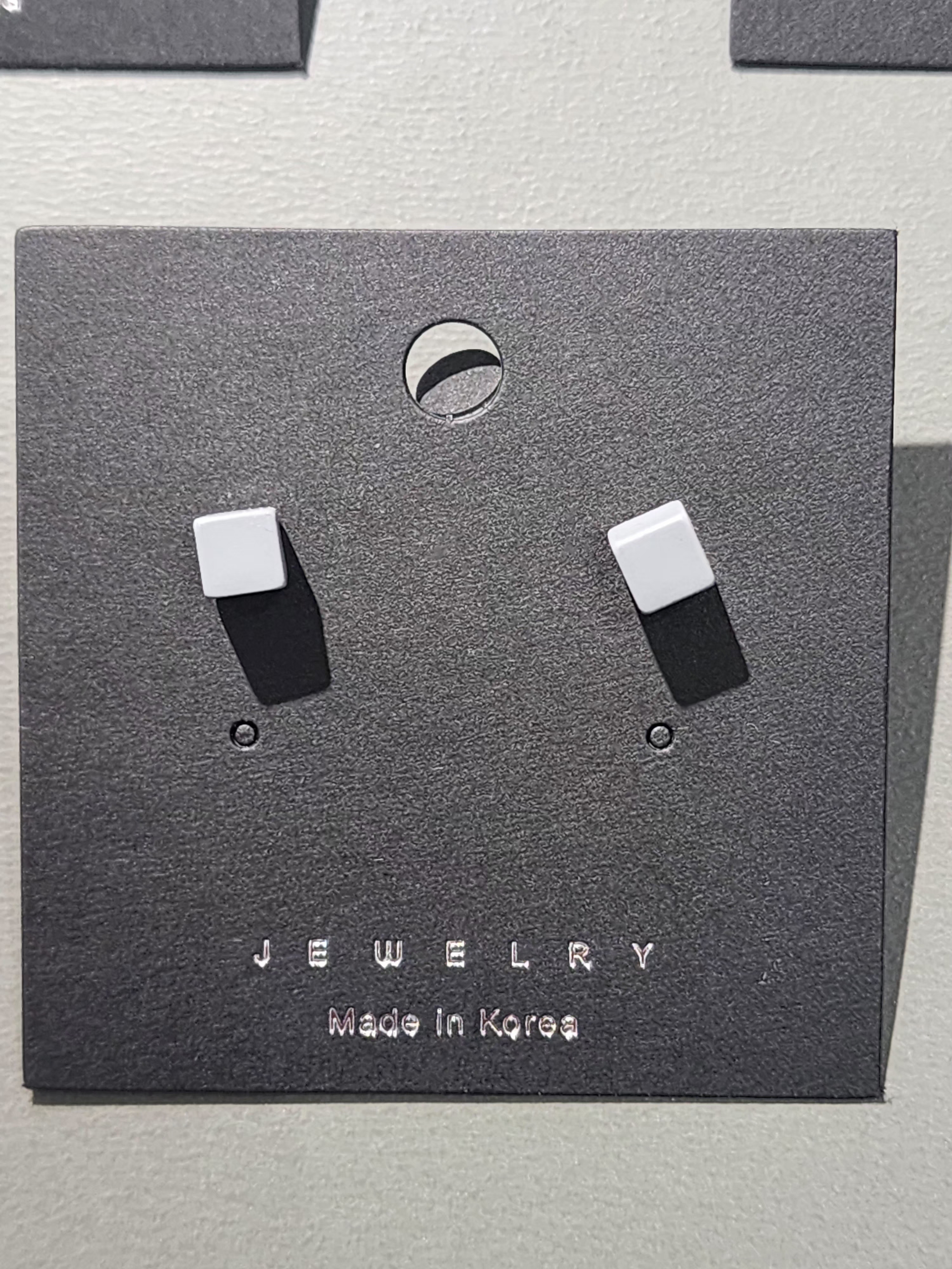 Ocr Matte Cube Stud Earrings