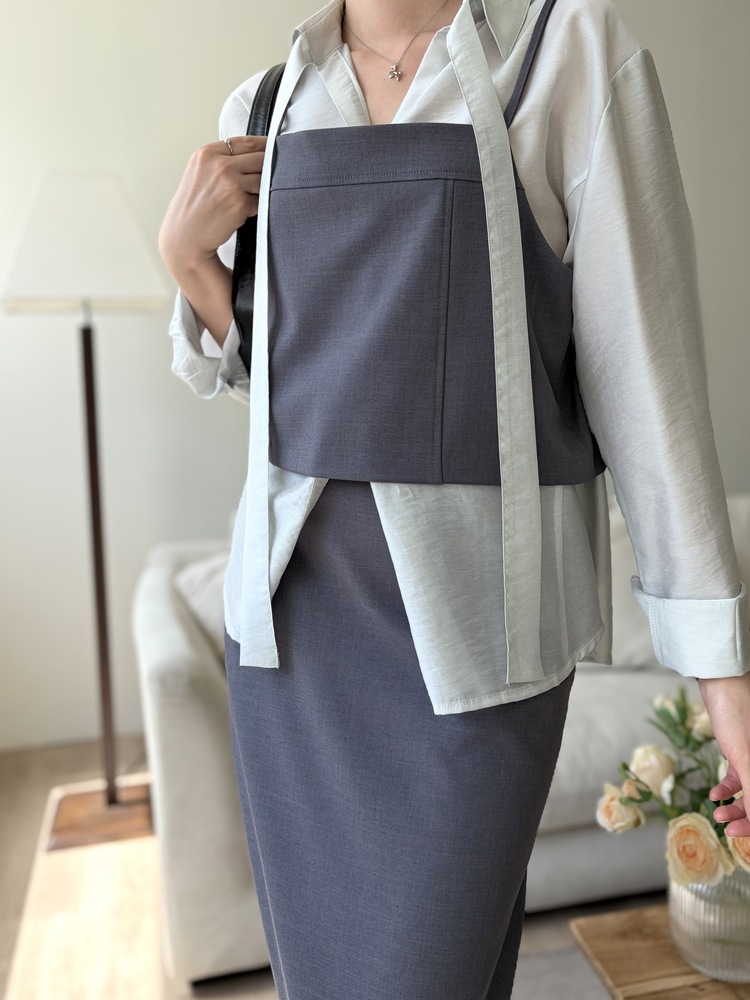 Tie Detail Sheer Blouse (Mint)