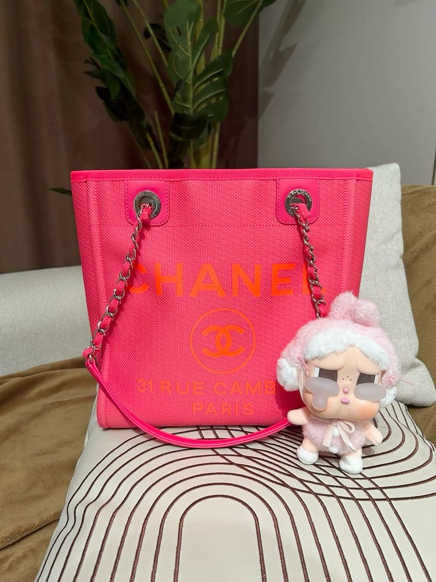 Chanel Deauville Small tote Bag A67001 100%Authentic, 98%New ✅31Card✅Dust bag