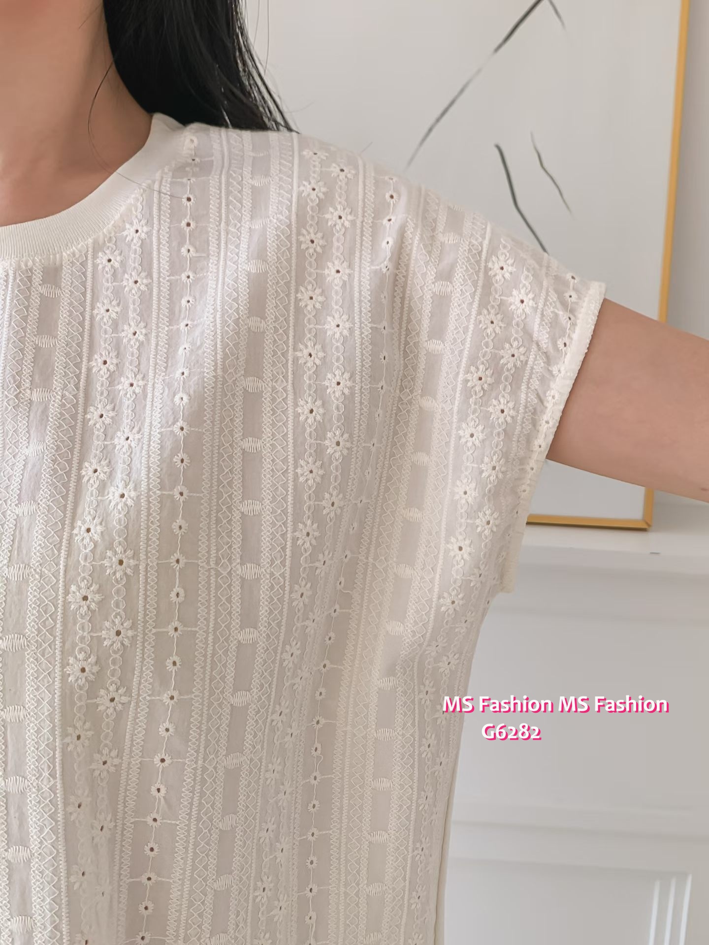 G6282 韓國🇰🇷淨色通花top