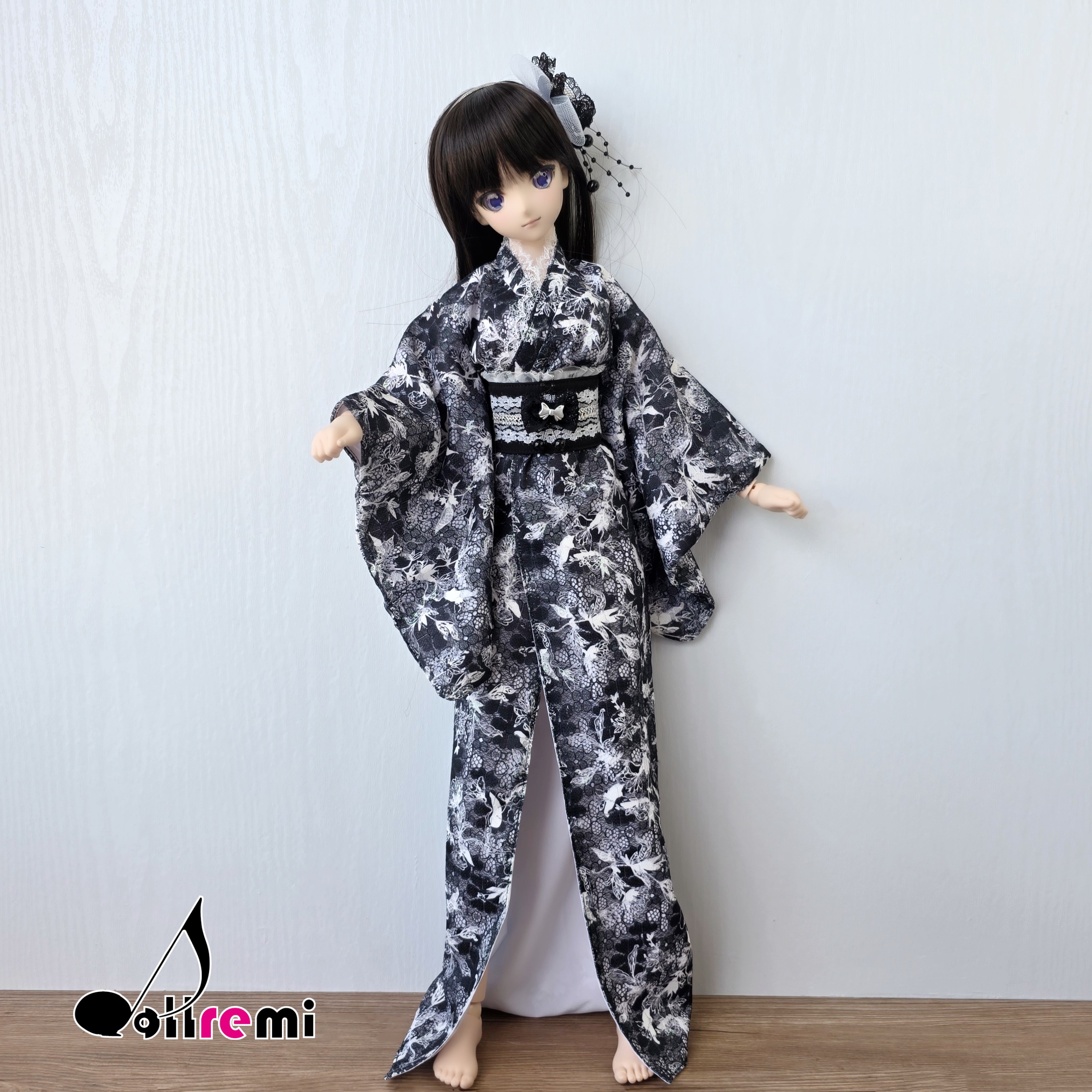 【dollremi】(DD0895) 黑白蕾絲和服 Black and White Lace Kimono