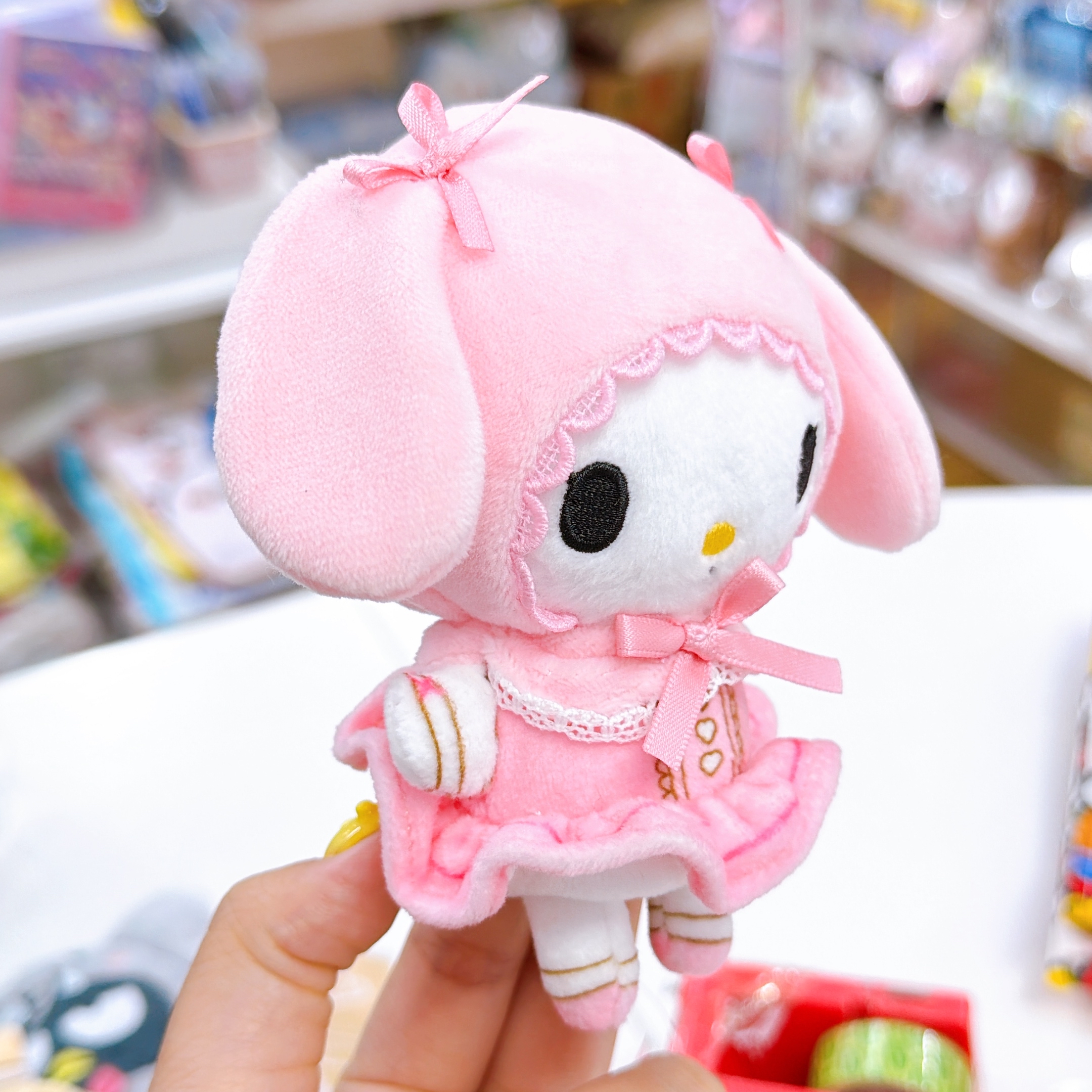日本直送Sanrio melody 布甸狗指偶掛飾