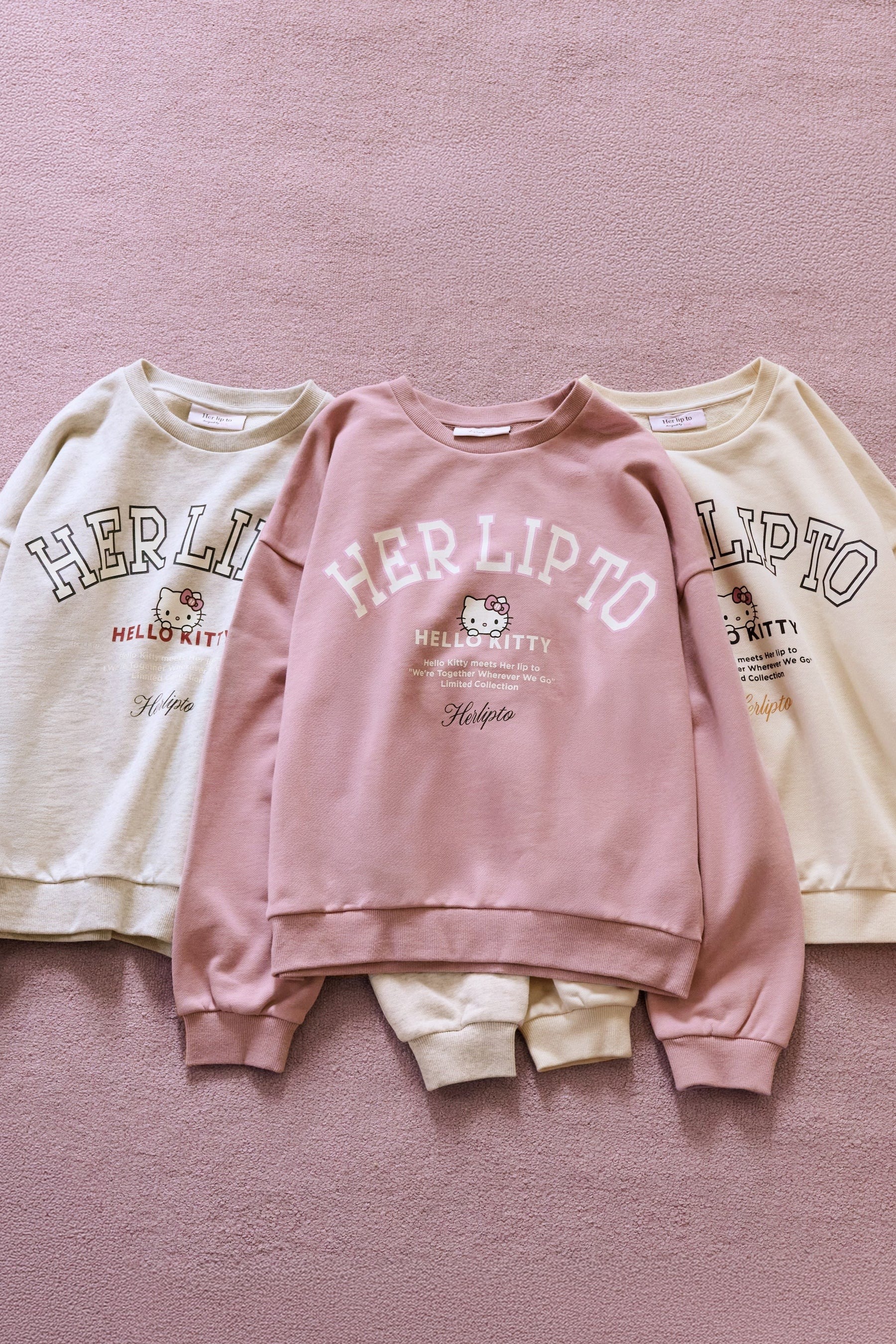 🎀【預訂】Her lip to × Kitty Sweatshirt W