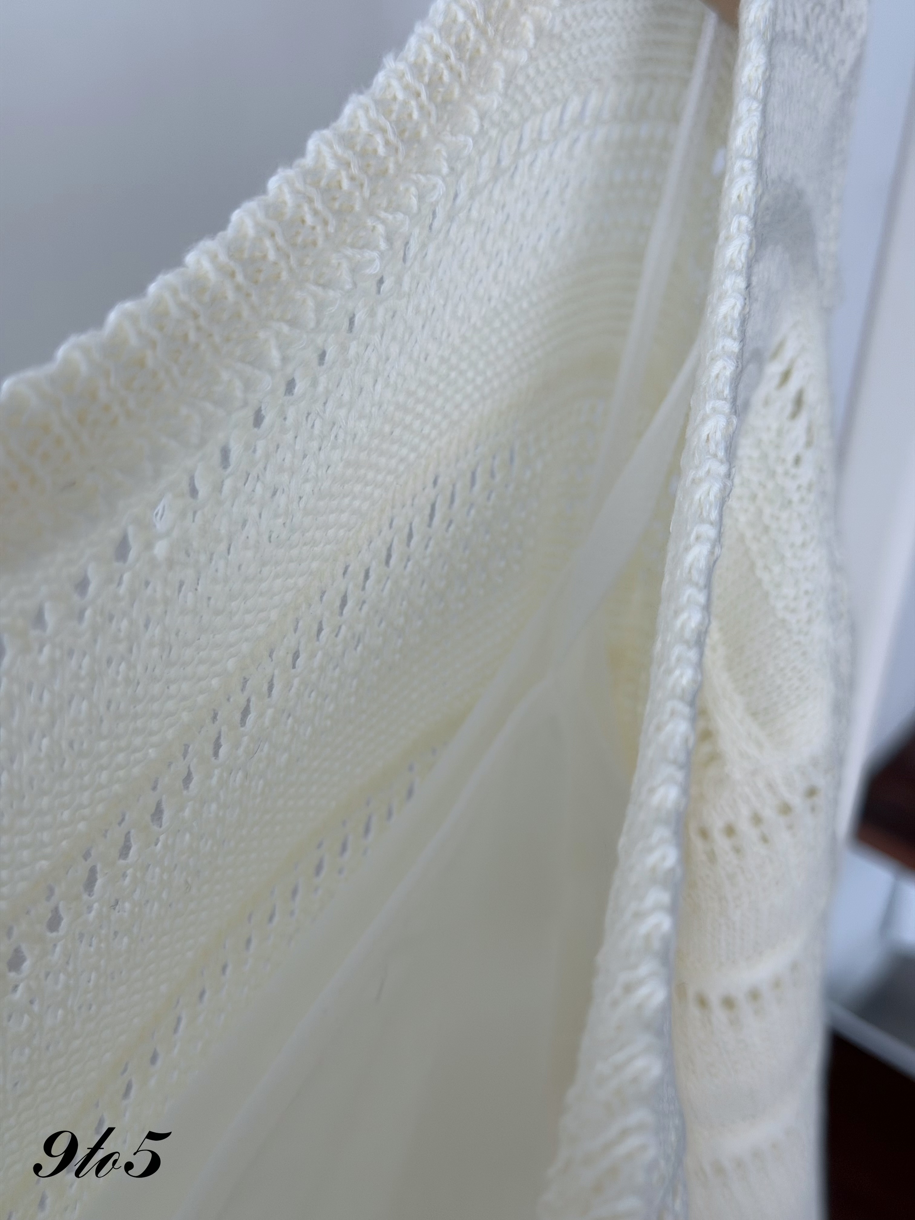 T4545 Long Sleeve Crochet Knit Sweater - 3 Colors 