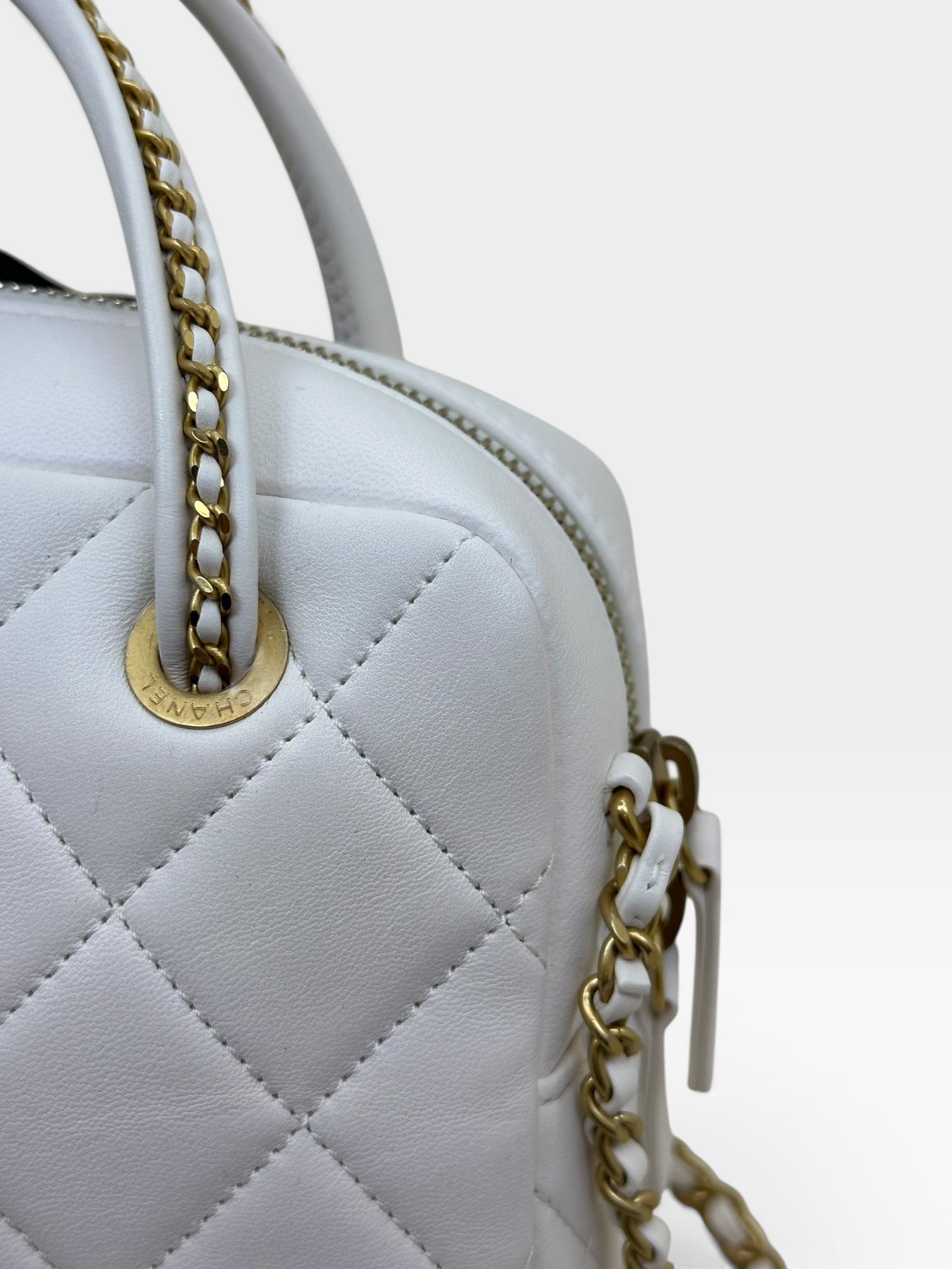 Pre-Owned CHANEL Top Handle Bowling Bag / Product Code: K090406