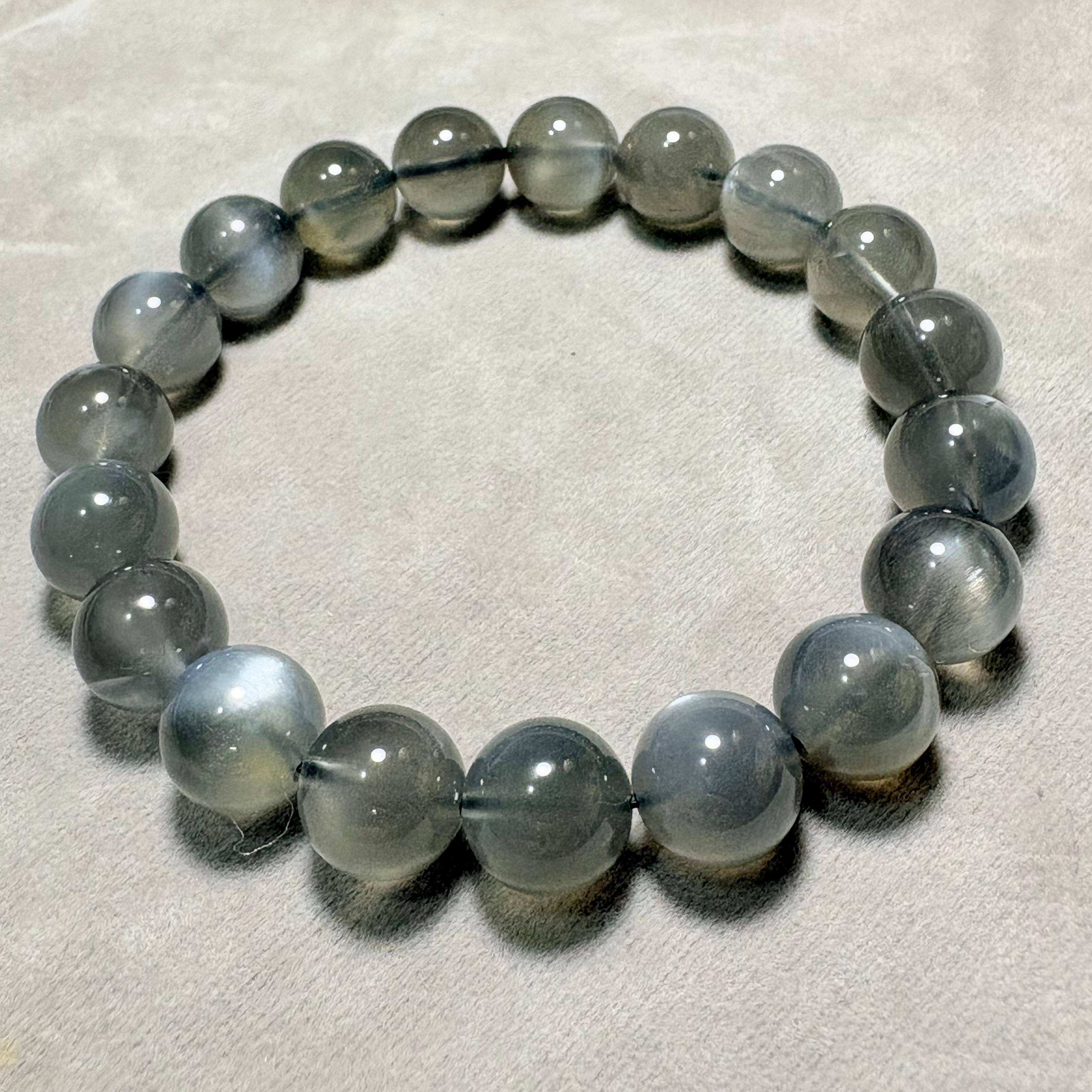 黑月亮石手串 No.4559 規格：10.5 mm 珠16cm手圍