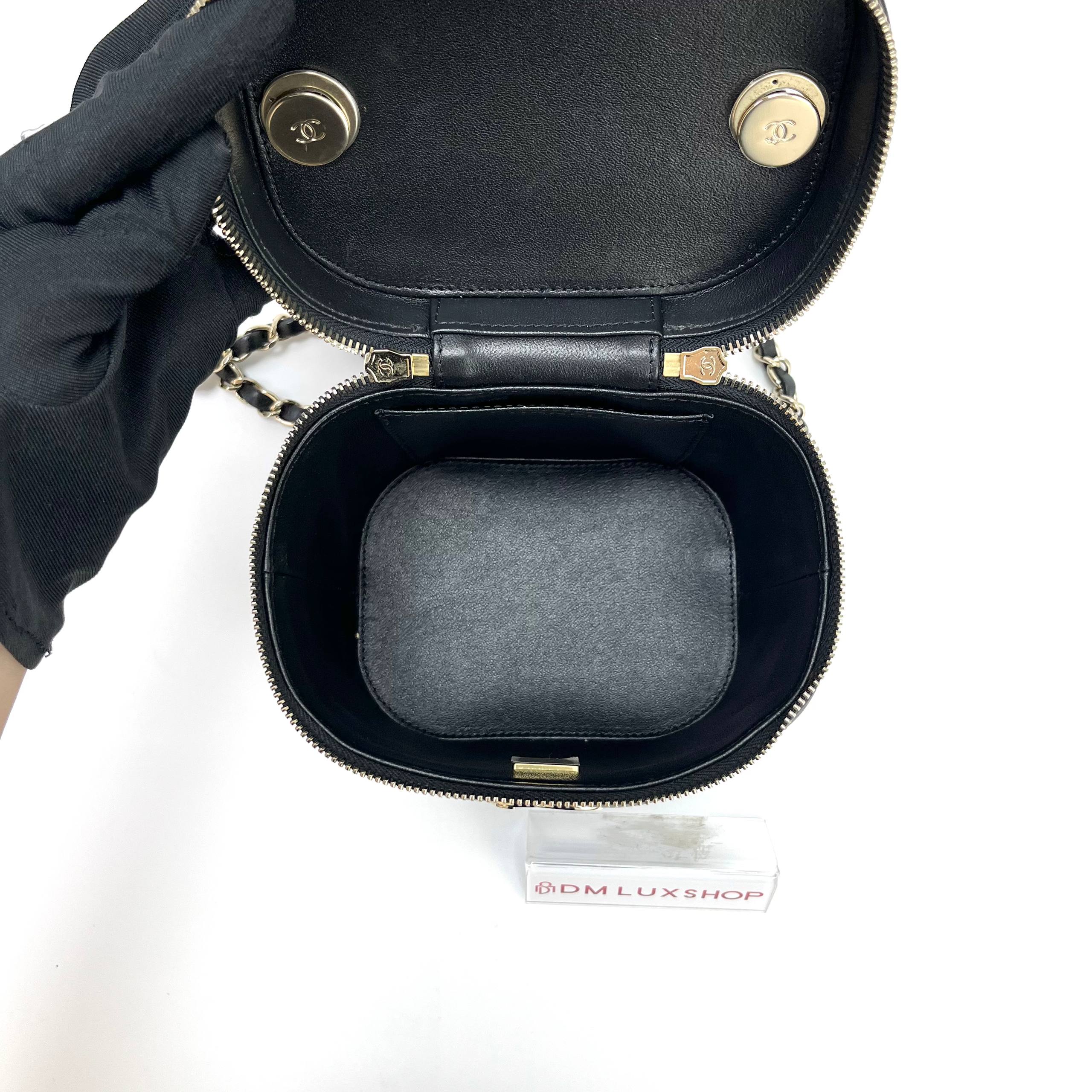 Chanel Trendy Top Handle Vanity Case w/ Chain GHW (Microchip)