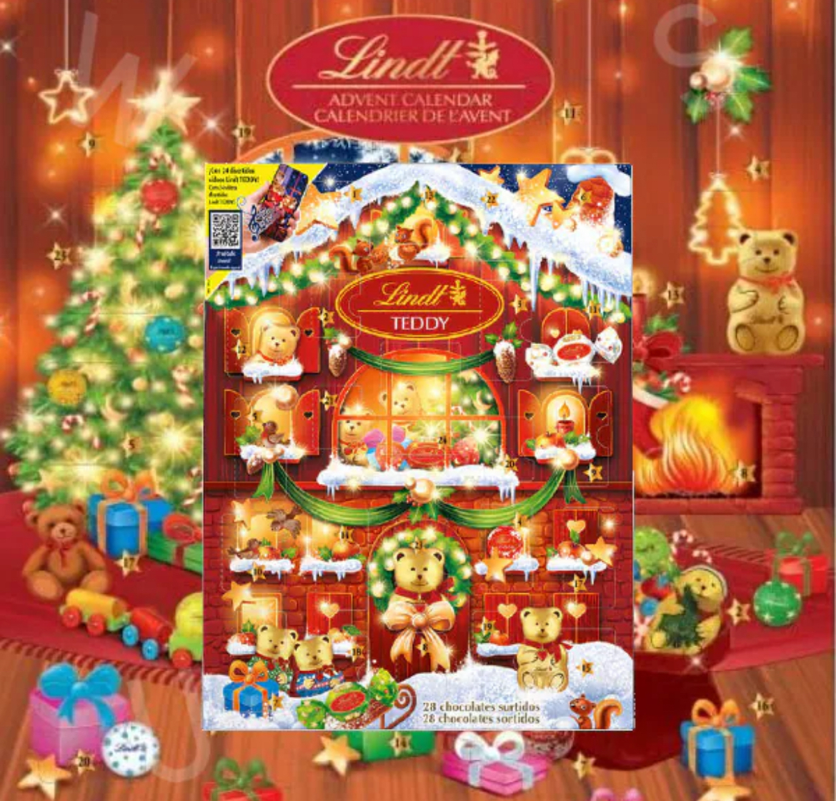 瑞士蓮2025年新款聖誕日曆朱古力禮盒(170g)