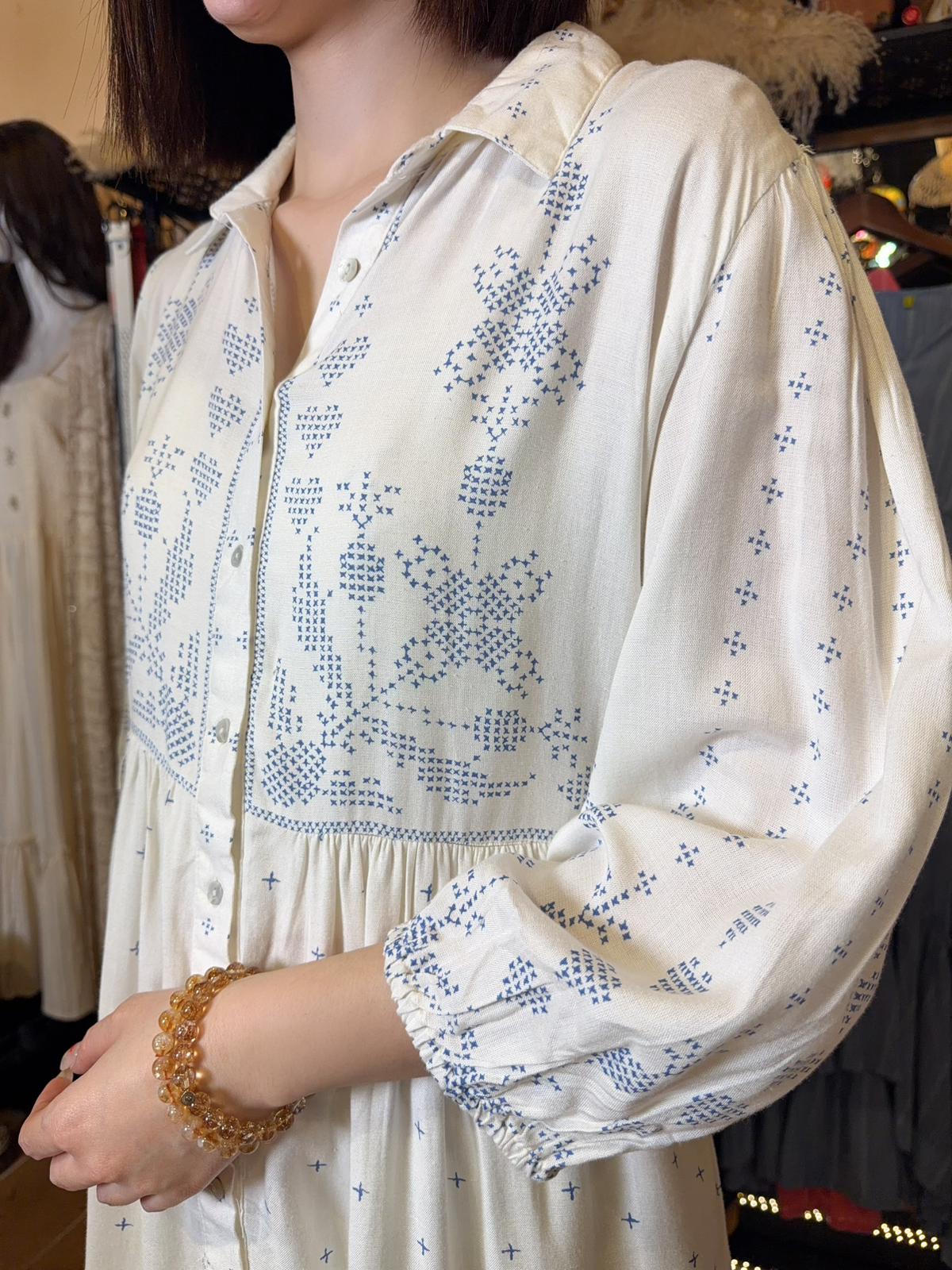 White Printed Short OP #1366