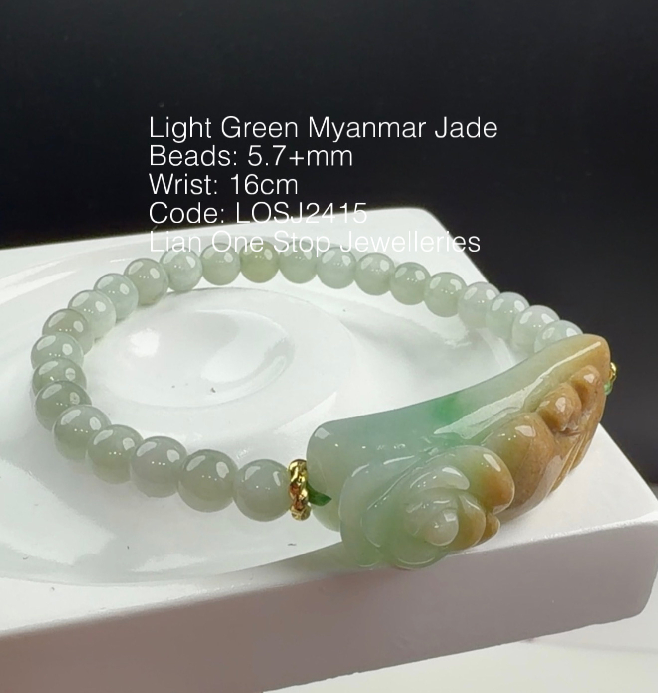 Code: LOSJ2415 Light Green Myanmar Jade