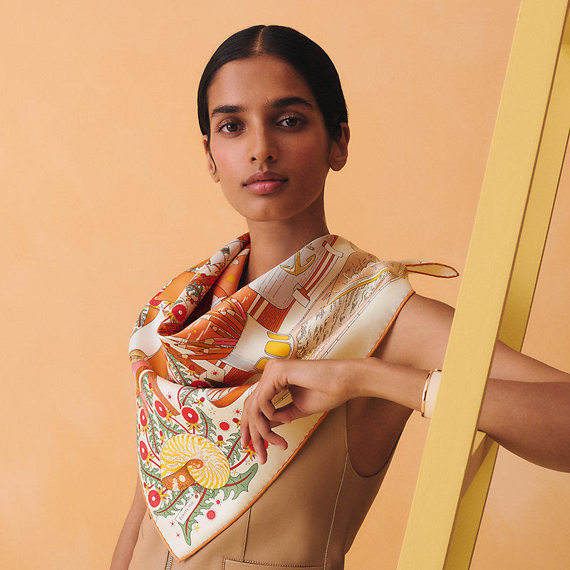 配貨價✨新款🆕Hermes silk in scarf 90 100%silk 有盒~