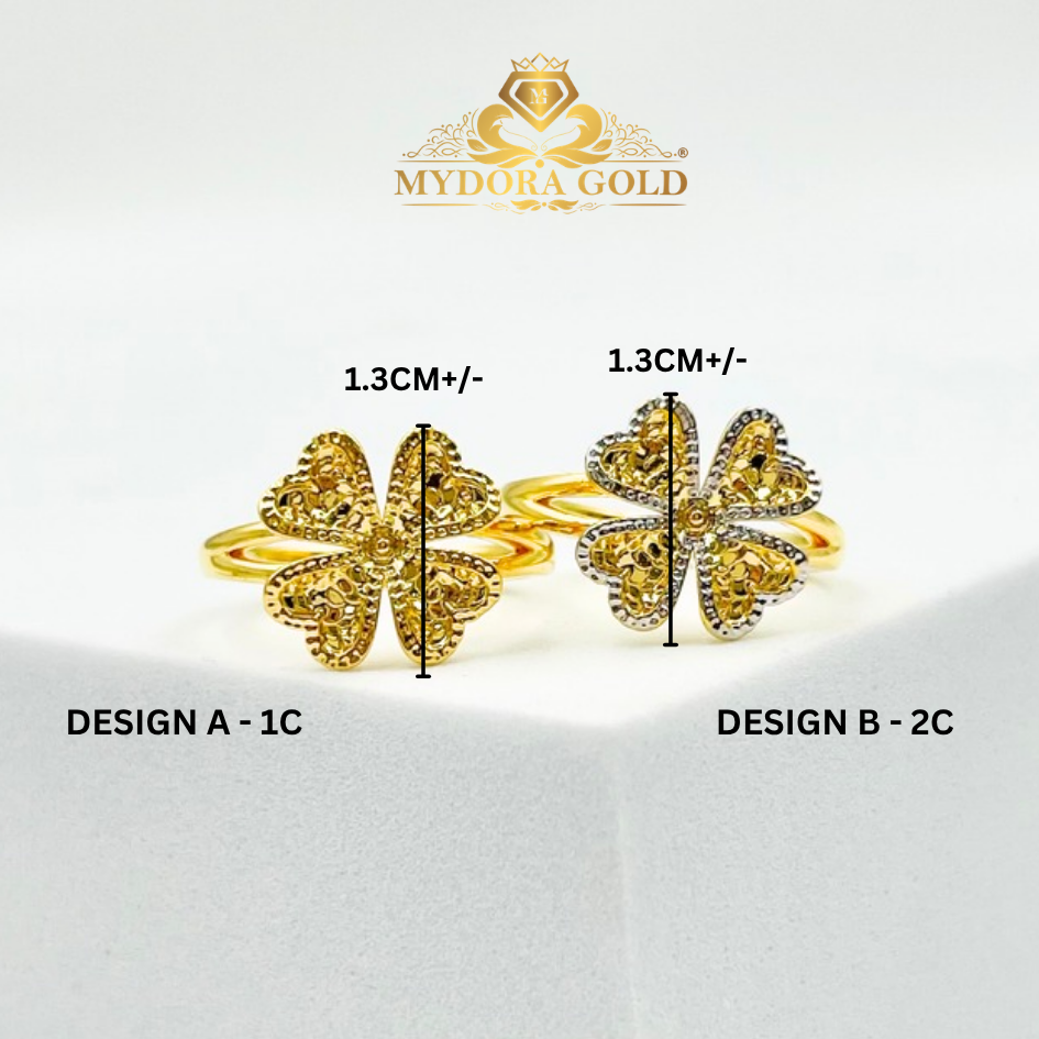 MYDORA Cincin Lucky Four In Love (5G) l EMAS 916/22K