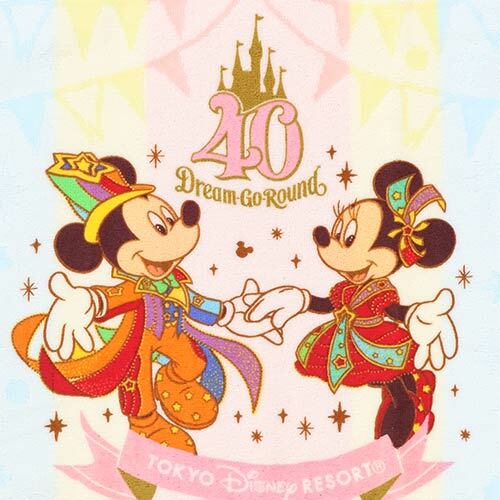 [現貨] [東京迪士尼] TOKYO DISNEYLAND 40th DREAM GO ROUND｜ 方巾 {TF2303068}
