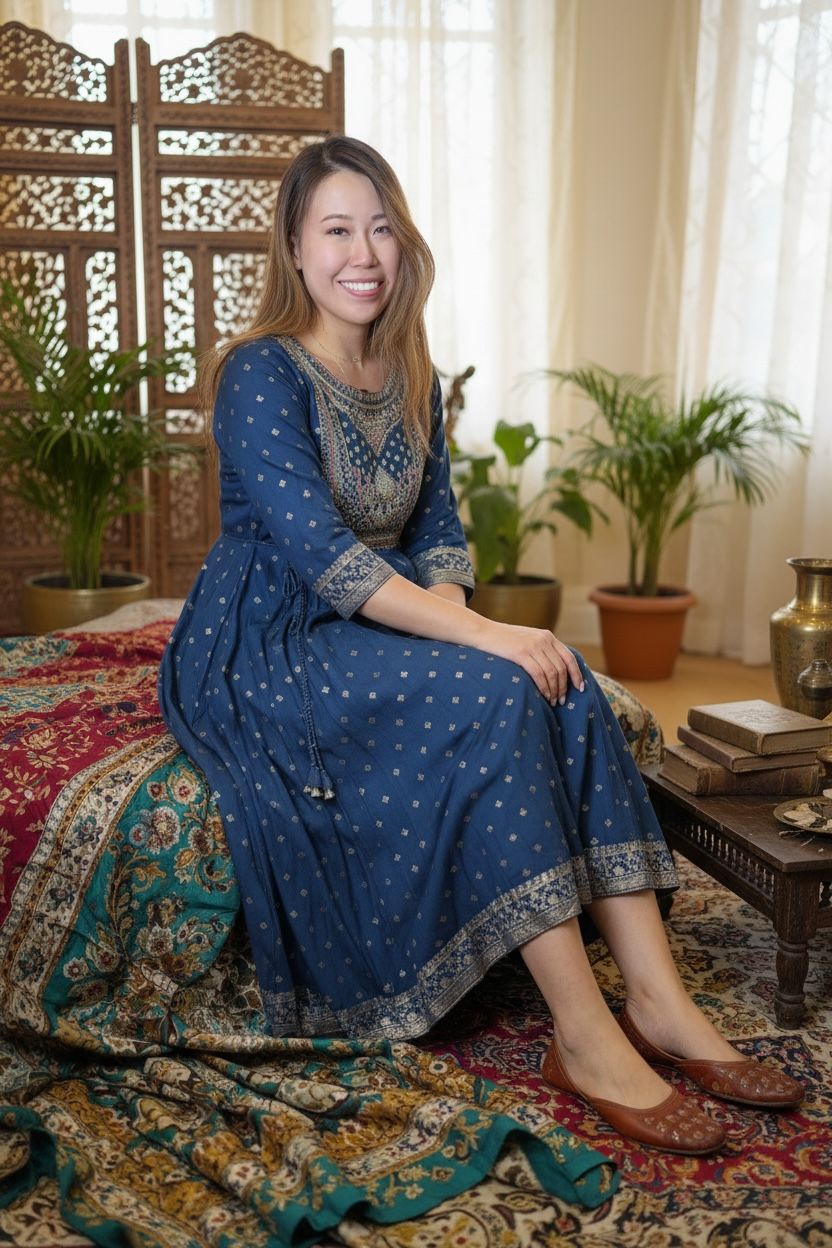 Navy Blue 4-rope Bling Bling OP 48" #1029