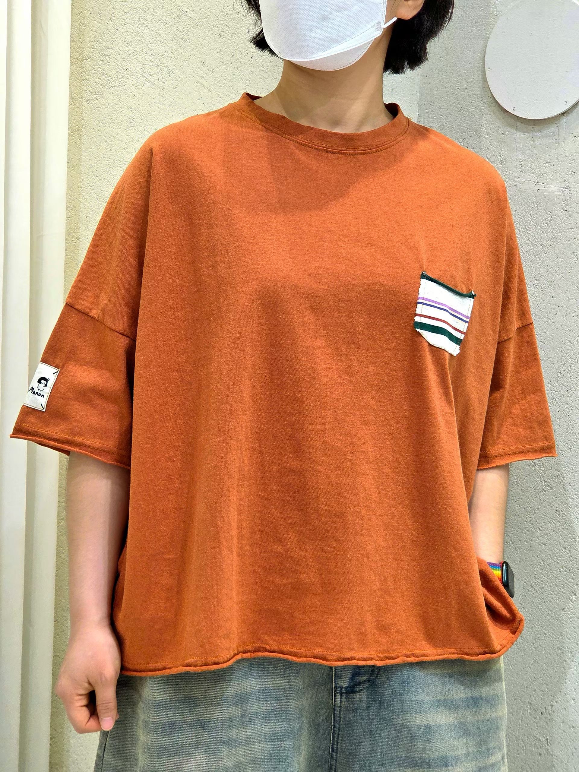 NO OX 彩條子小袋口tee