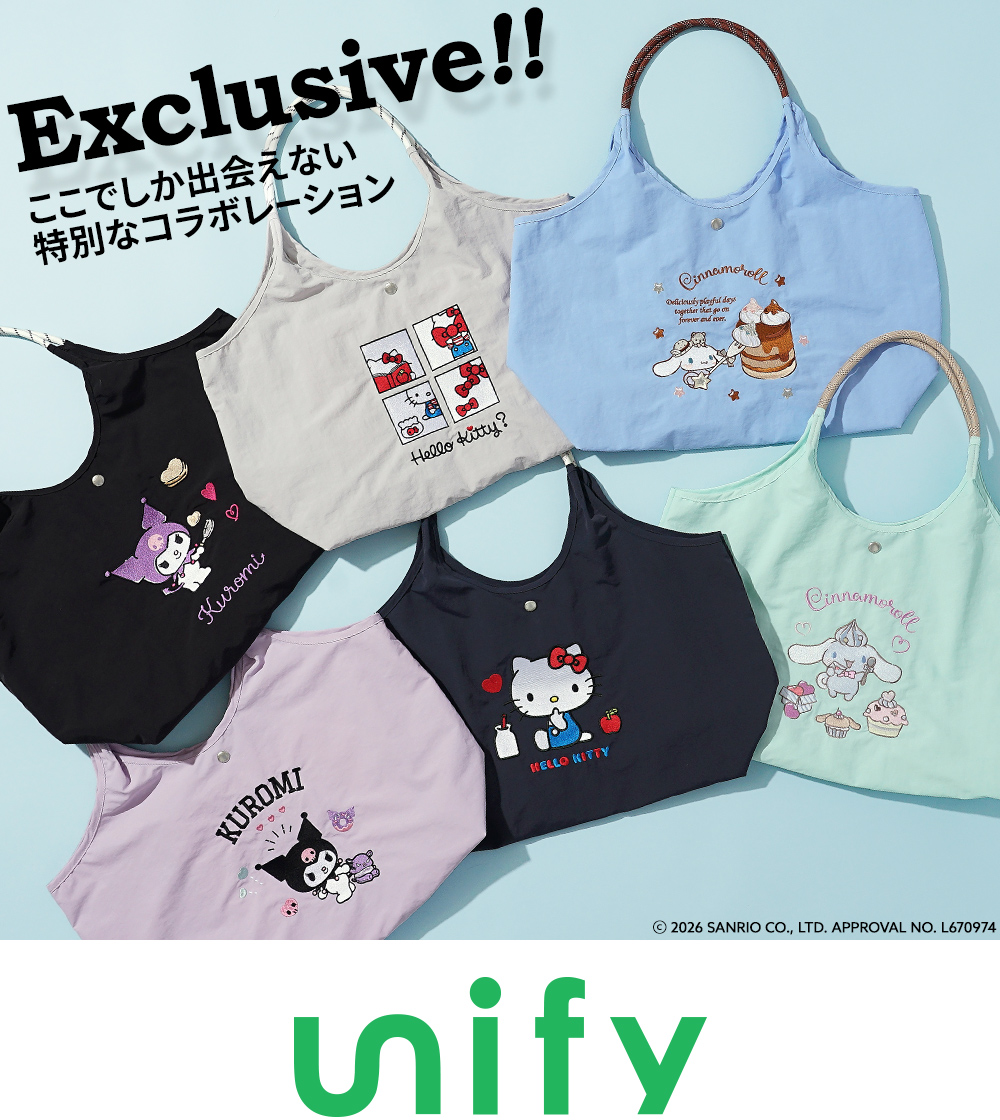 🆕【⭐訂購⭐】🌀🇯🇵 日本直送 Unify x #Sanrio 刺繡 撥水加工單肩包［6款選］🌀 [ELJD-0151][261117]