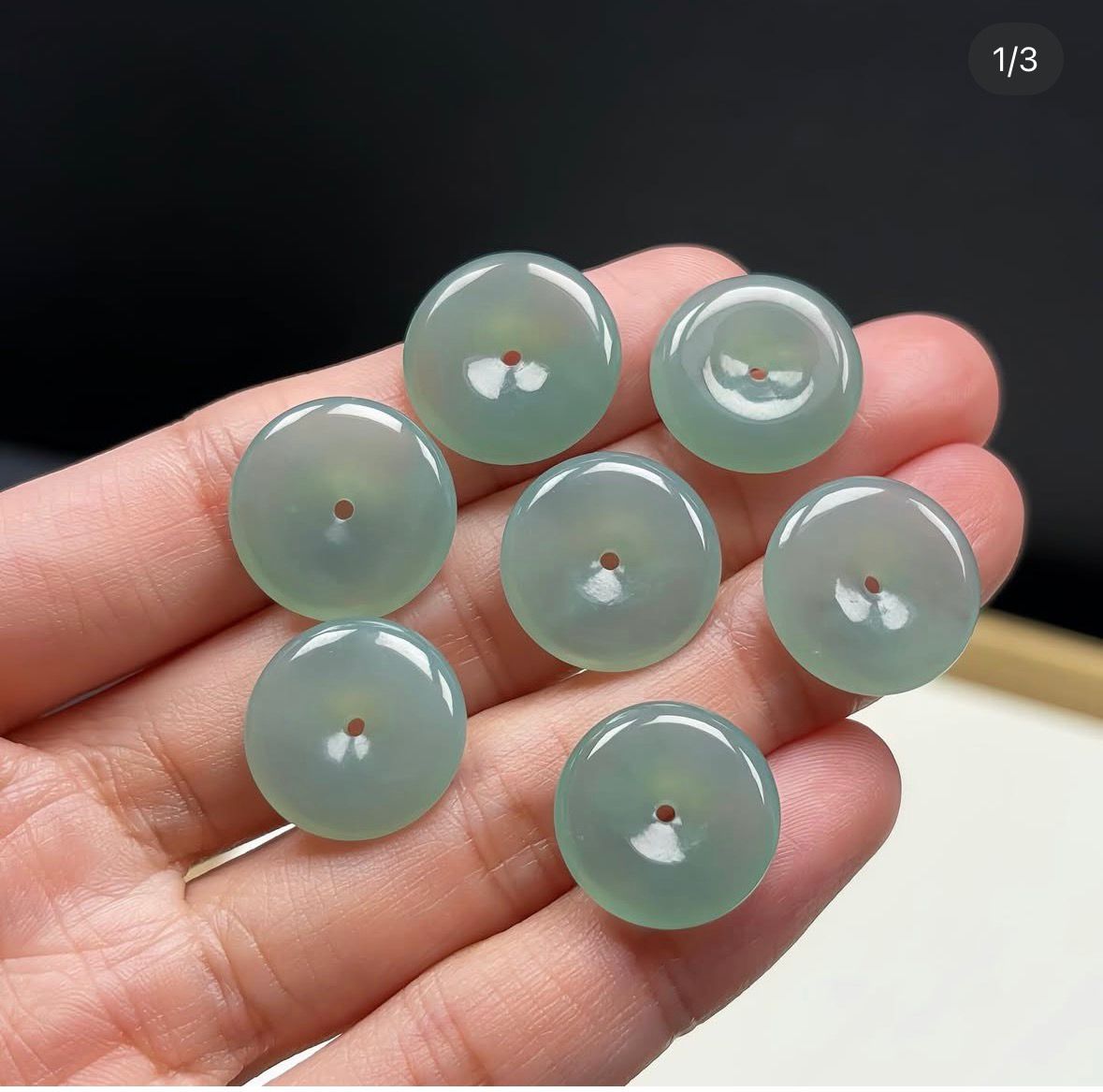 冰種晴水綠翡翠小平安扣