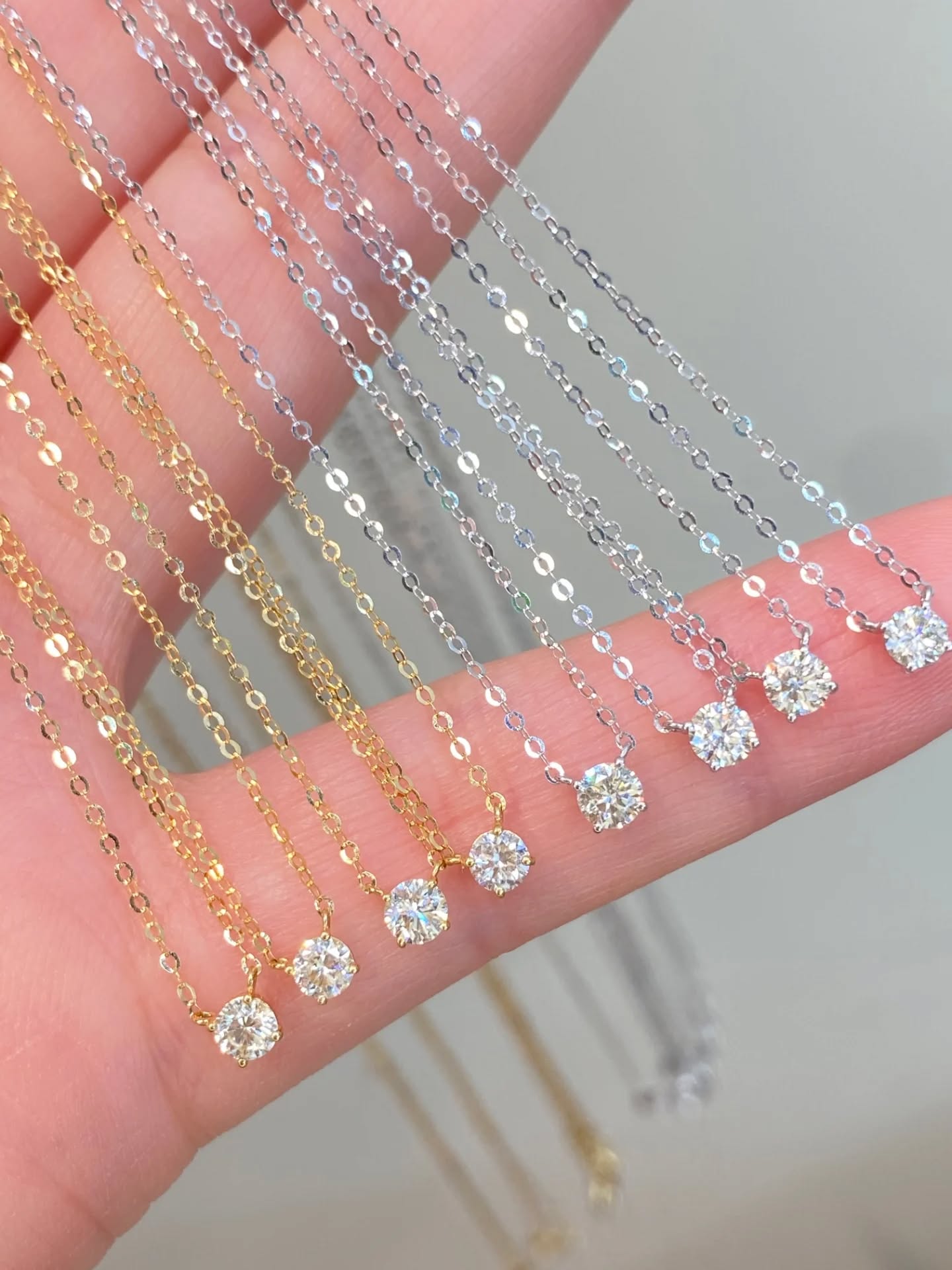 15分爆閃四爪鑽石項鍊 四爪鑲嵌閃耀天然鑽💎  18K鑲嵌天然鑽石💎