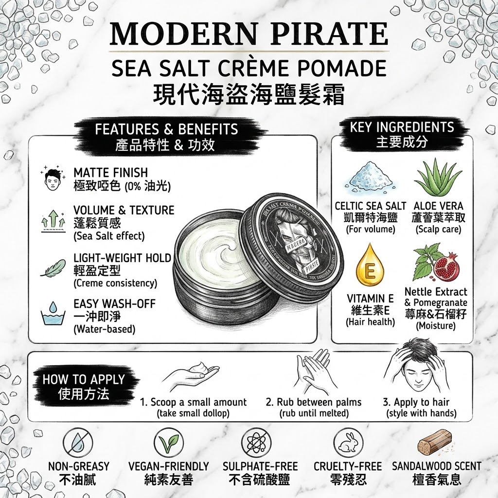 Modern Pirate Sea Salt Creme Pomade
