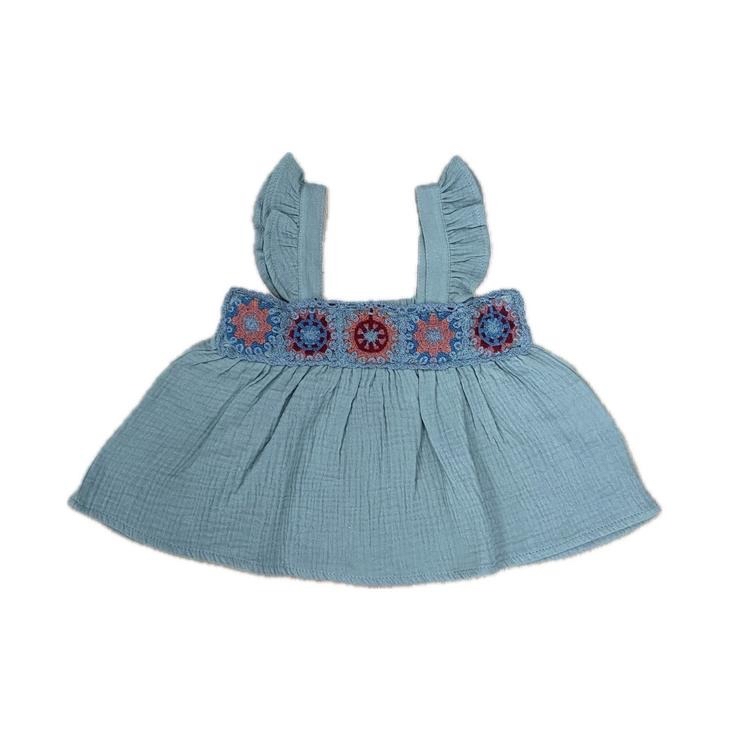 🇯🇵限時預訂 日本直送🇯🇵nayun兩色鉤針編織荷葉邊棉紗吊帶背心