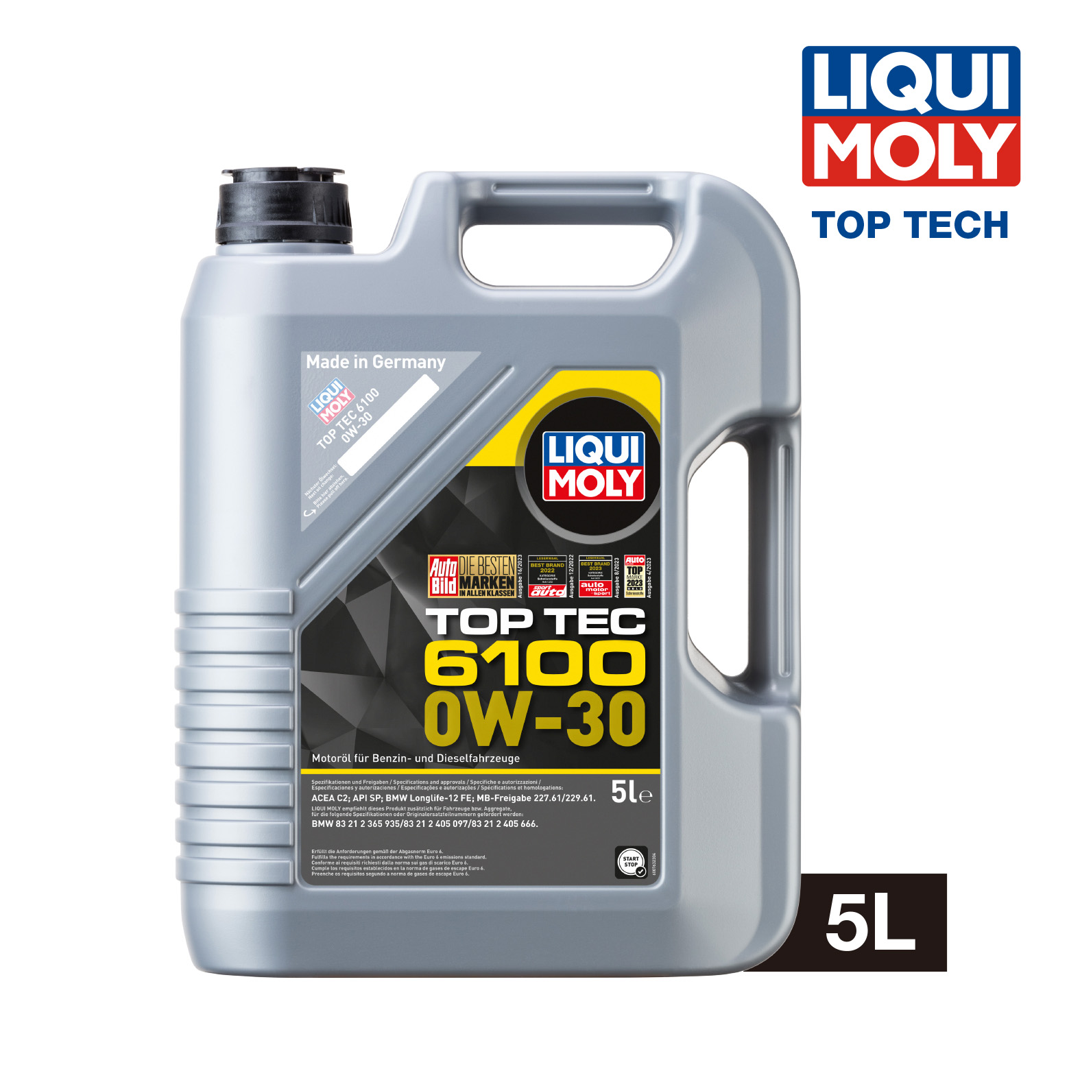 LIQUI MOLY Top Tec 6100 0W-30 (5L) 機油/潤滑油/偈油【原裝行貨】