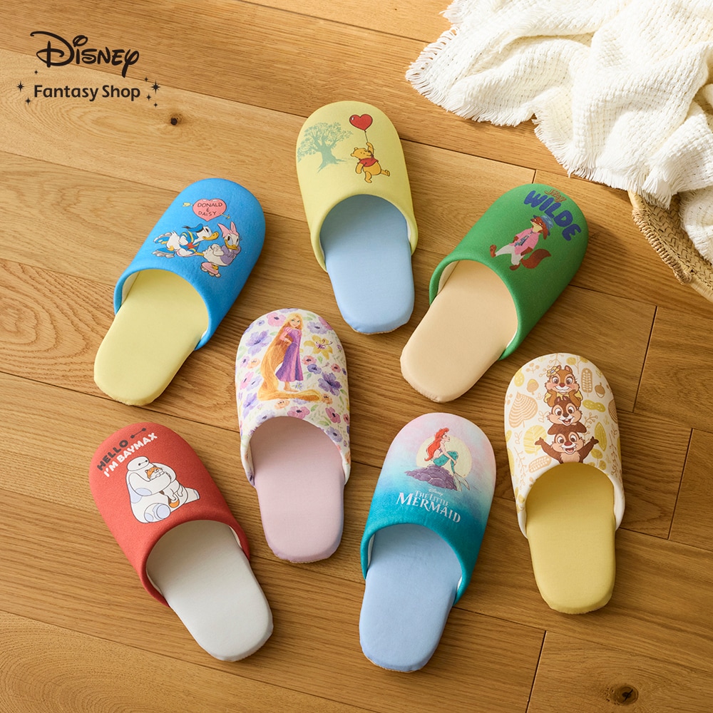🆕【⭐訂購⭐】🌀 🇯🇵 日本直送🇯🇵 #Disney 水彩畫設計 可水洗 柔軟 #拖鞋［7款選］🌀 [ELCA-0196][260422]