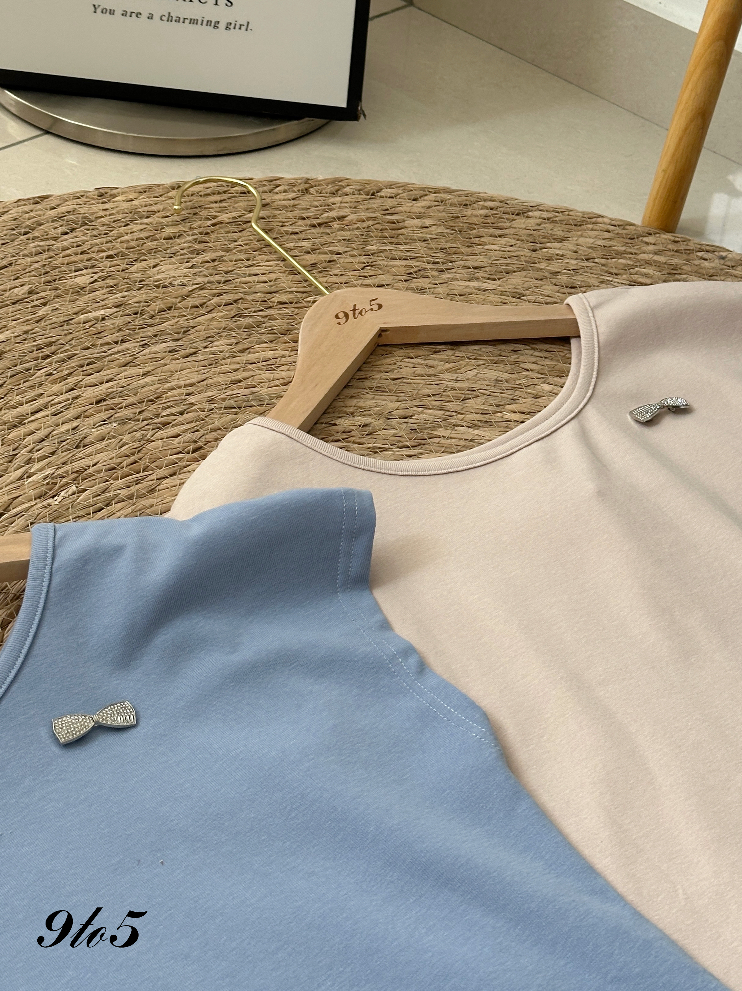 T4231 Cape Sleeve Plain Tee - 4 Colors 