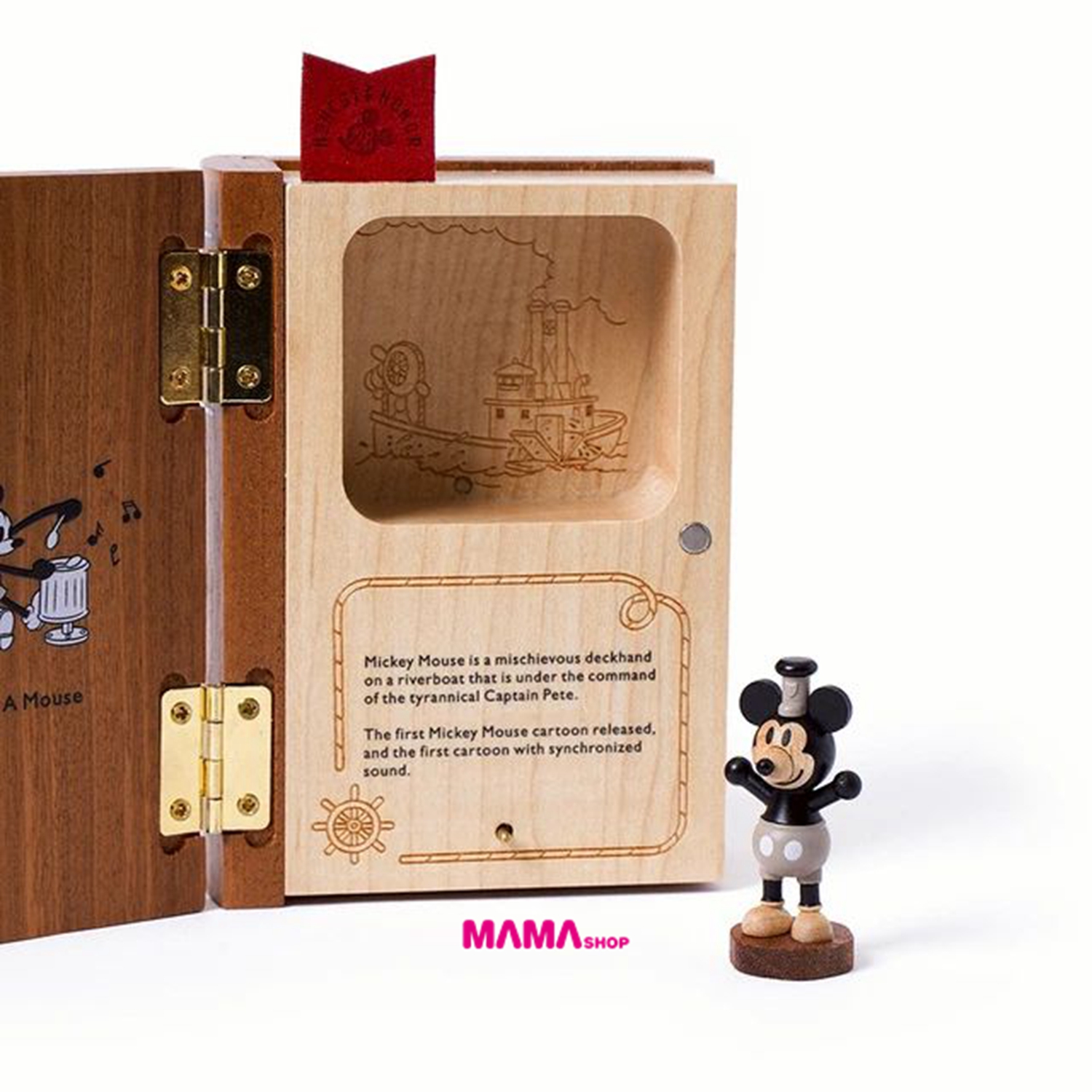 台灣直送迪士尼米奇典藏書造型音樂盒