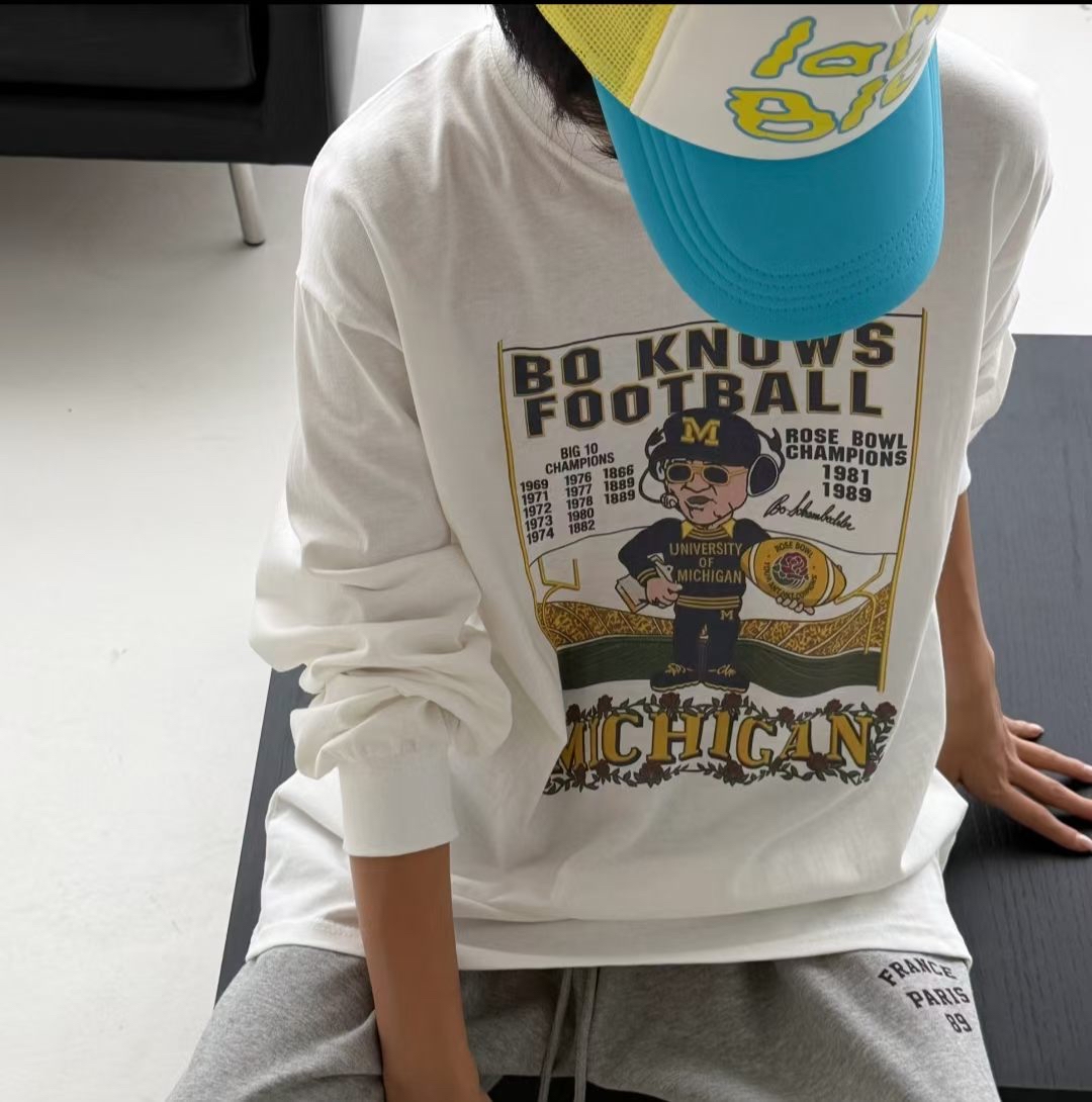 221610 “Bo Knows Michigan Long Sleeve” tee