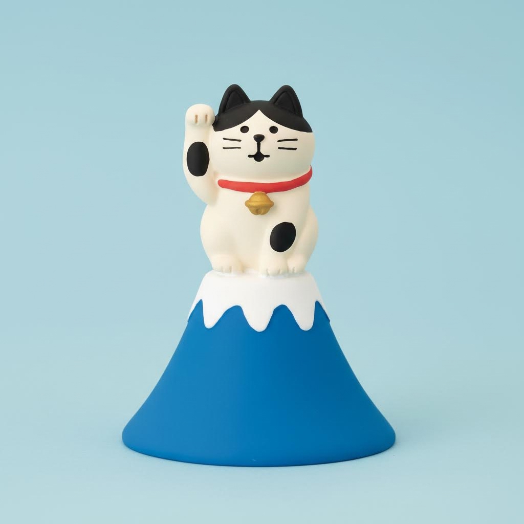 concombre - 招福系列裝飾擺設 (富士山黑白招財貓款)