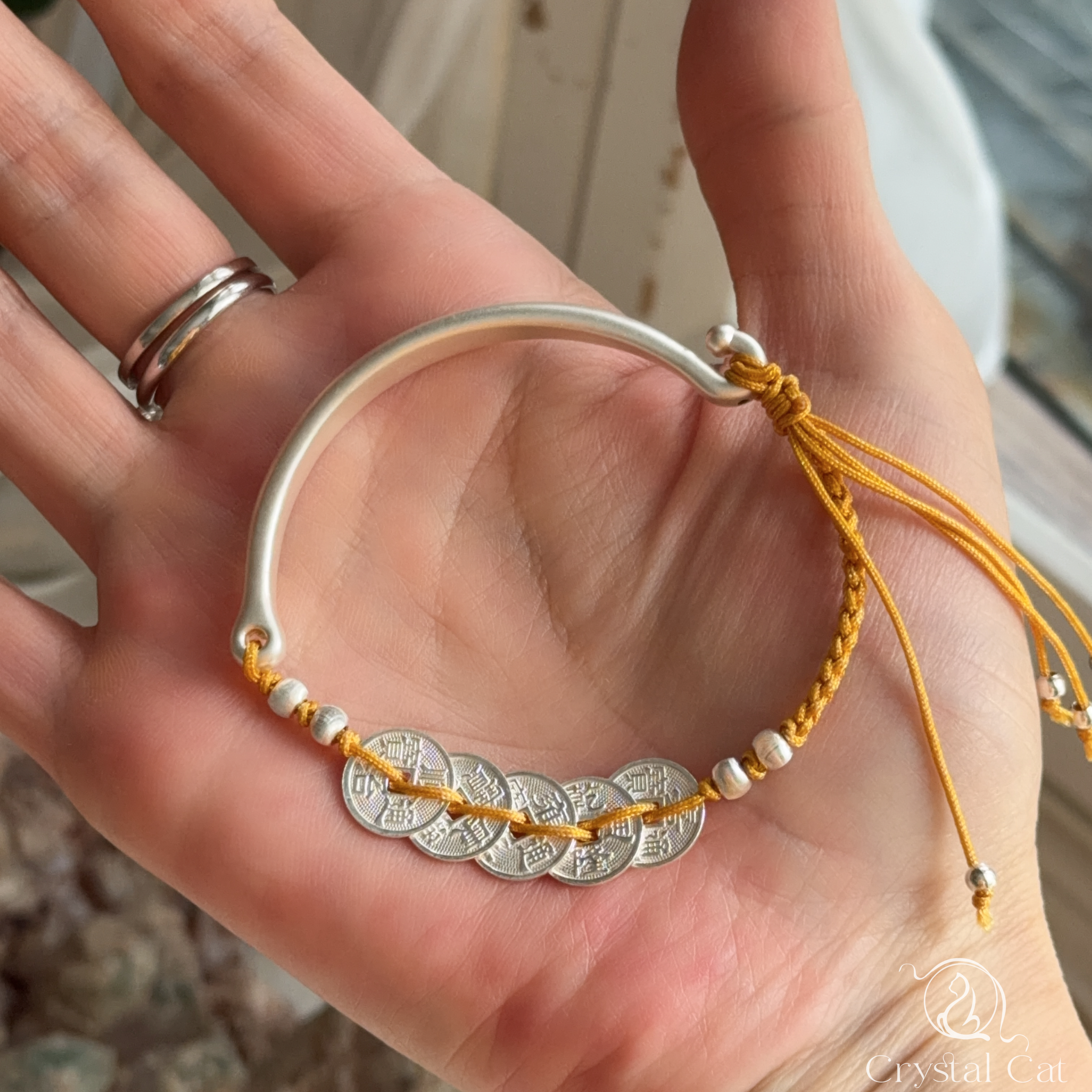  純銀五帝錢手鈪