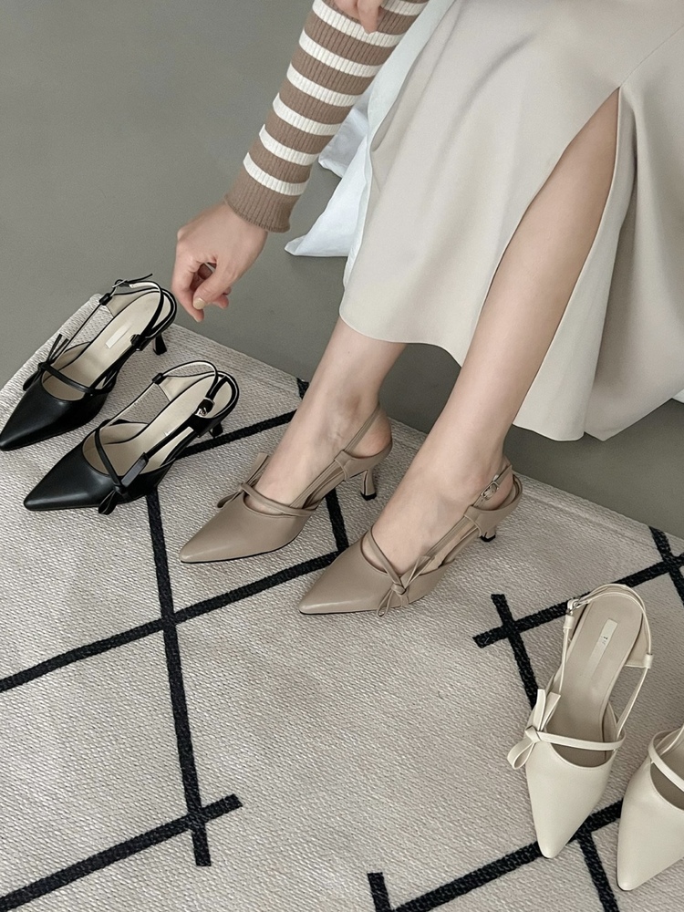 Noeud Front Slingback Heels (3colors)