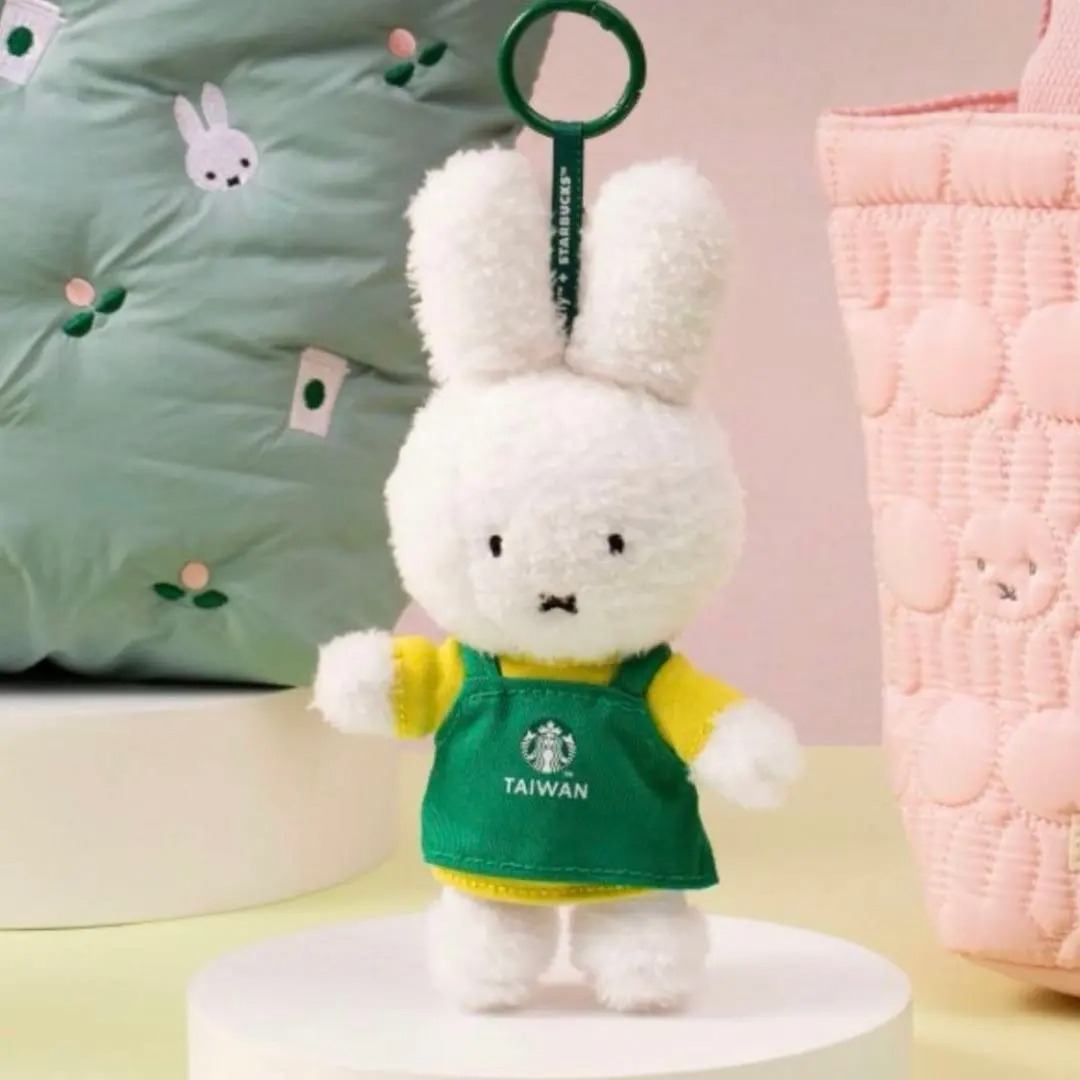 台灣Starbucks限定 Miffy 咖啡師造型 公仔掛飾
