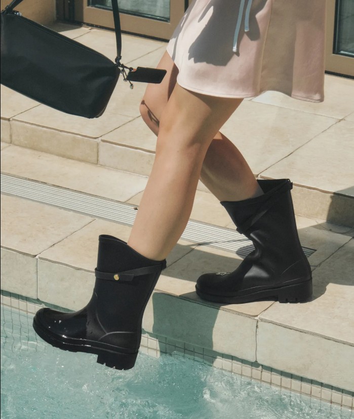 [ MONGDOL  ] Buckle Strap Rain Boots 中桶 水鞋]