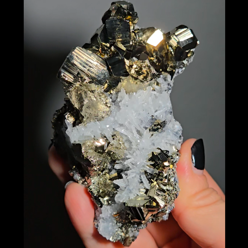 Pyrite with quartz and sphalerite from Bulgaria - PY72