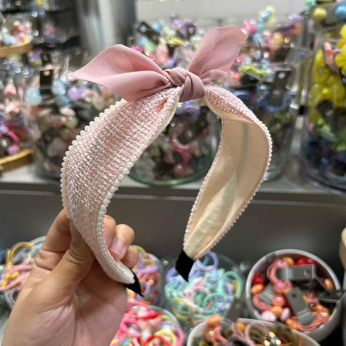 🎀 珍珠蝴蝶結兒童頭箍 🎀