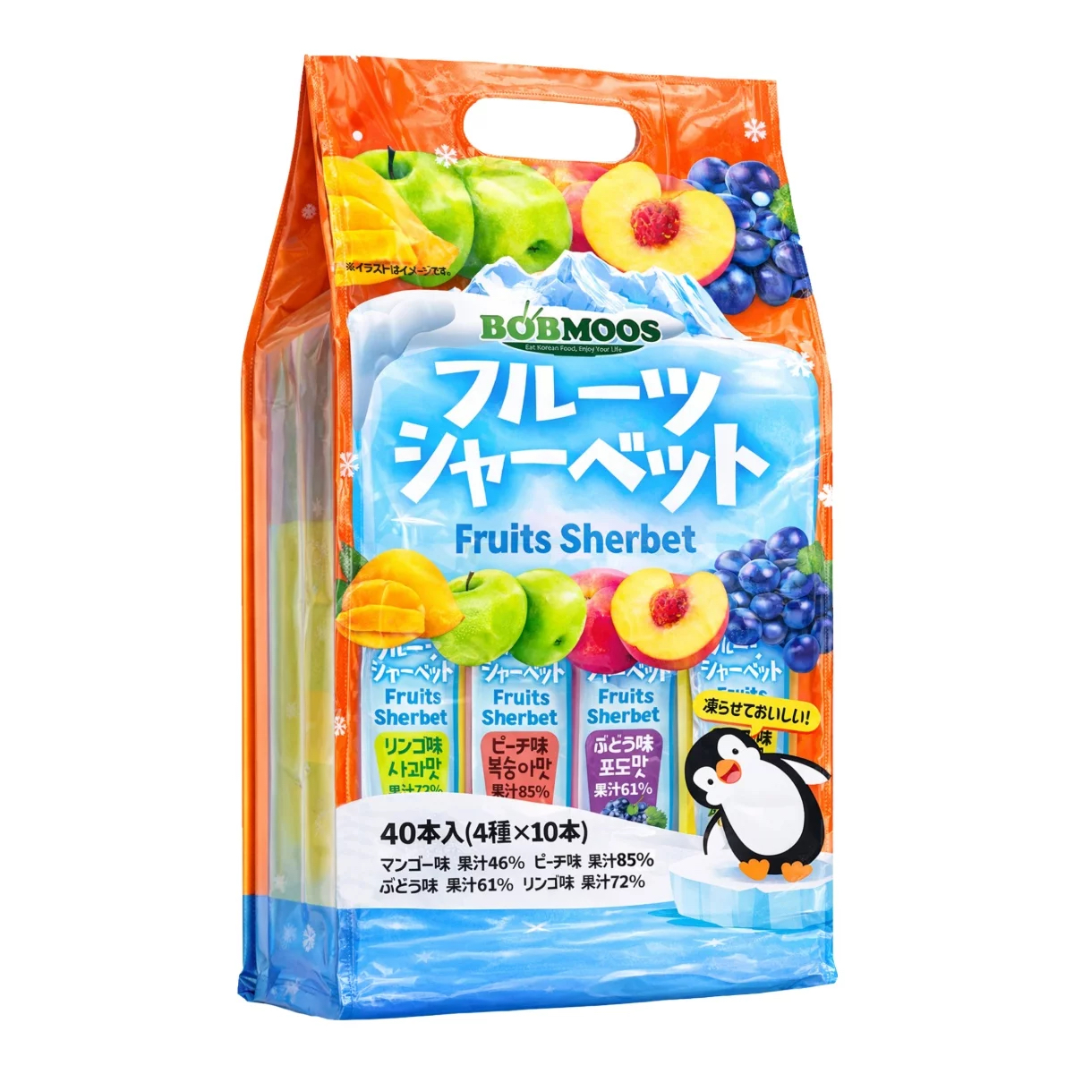 日本🇯🇵Costco快閃 🌟本週特價🌟Costco代購  BOBMOOS 綜合水果雪酪果汁條-40入 1406毫升(1600g)40入