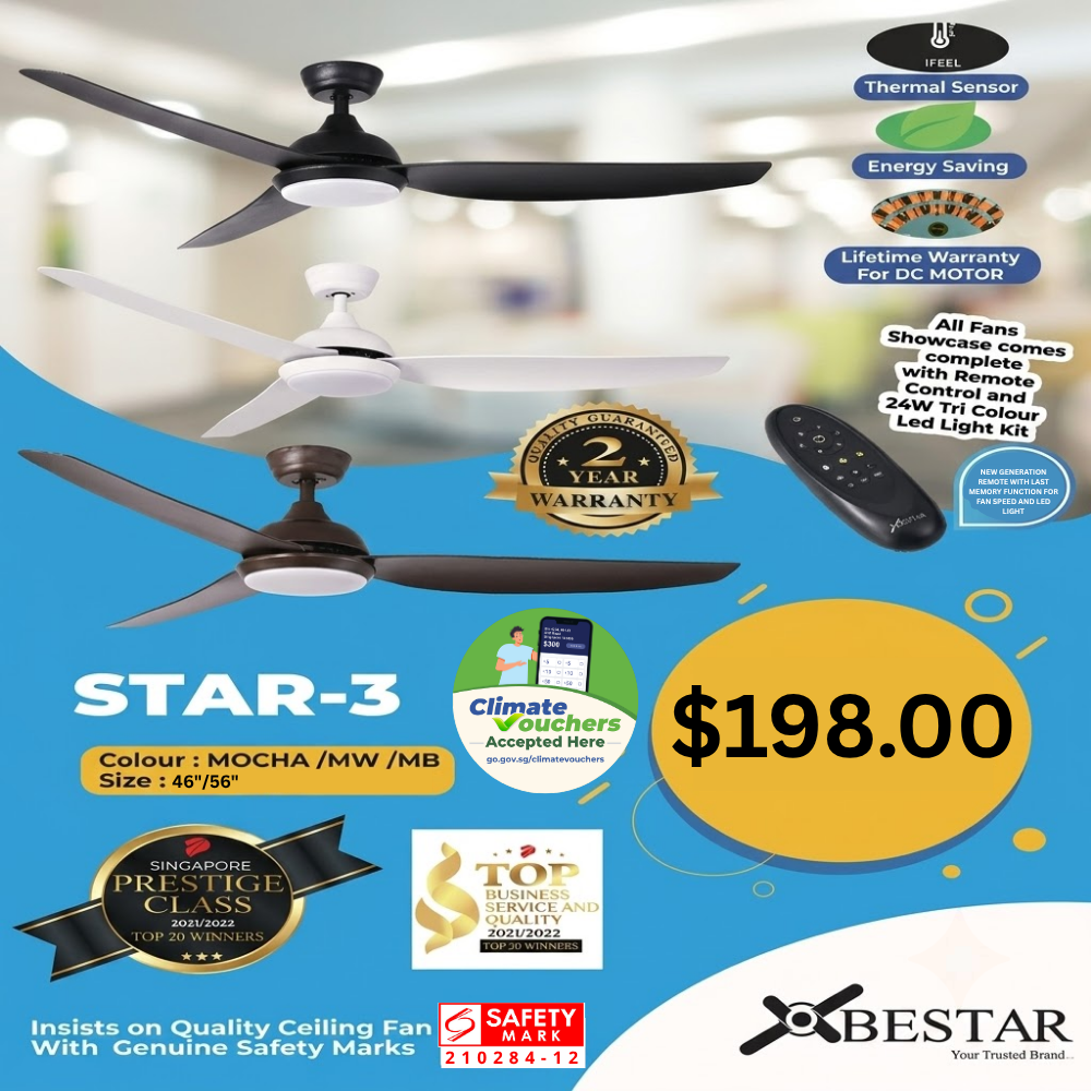 Bestar Star-3 Ceiling Fan AAR