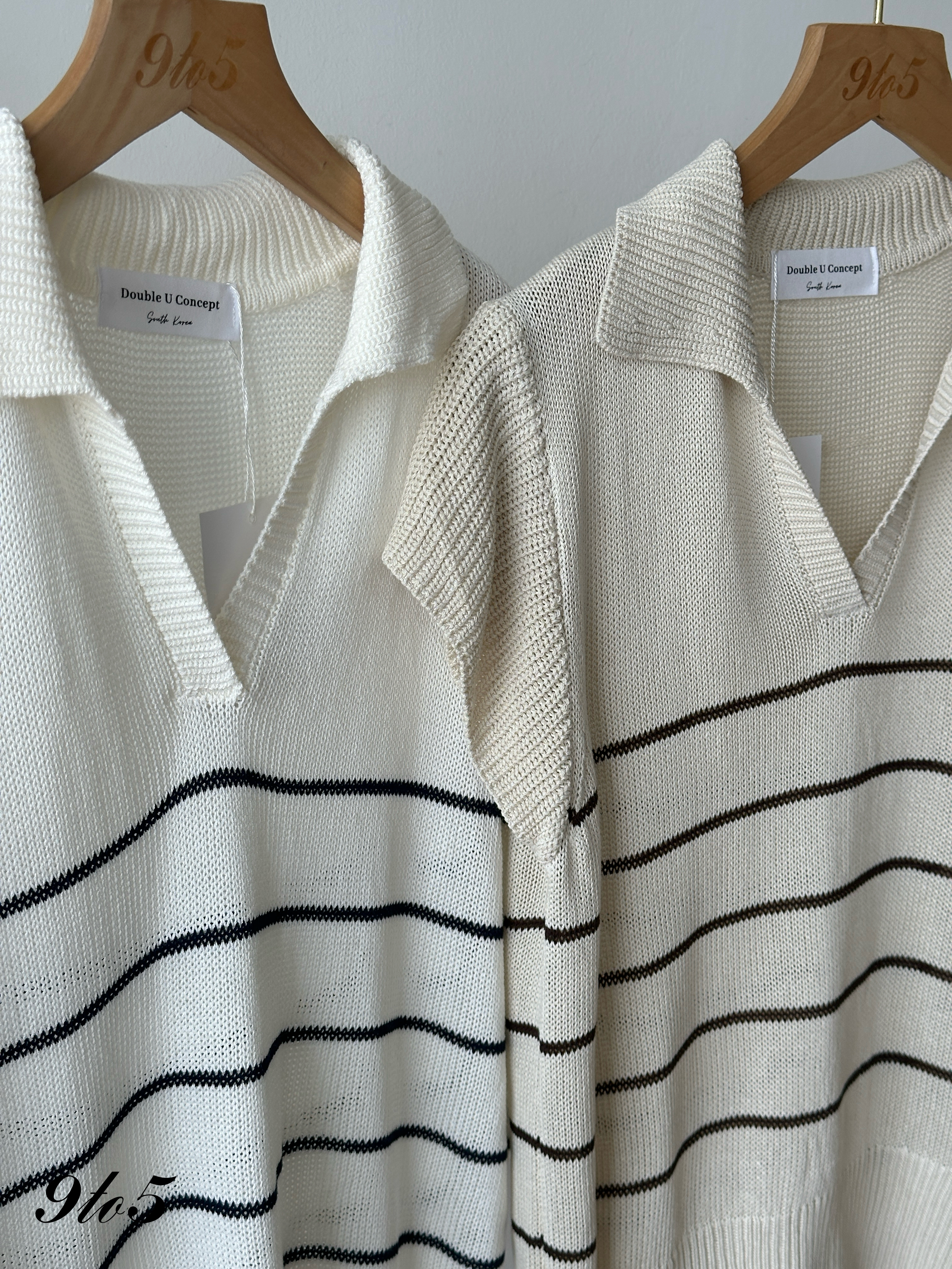 T4402 Cape Sleeve Stripe Knit Top - 4 Colors 