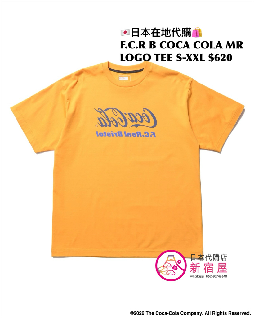 F.C.REAL BRISTOL x COCA COLA AD BANNER TEE/ MIRRO LOGO TEE/ LISTED LOGOS TEE/ HEATHER TEE 